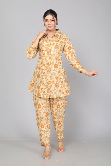 Tangerine Bloom Cotton Dream Coord Set ( BOGO )