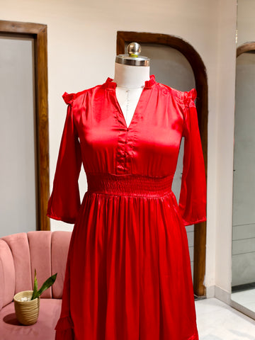 Scarlet Smock Dress