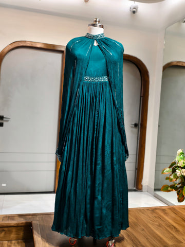Turquoise CAPE GOWN