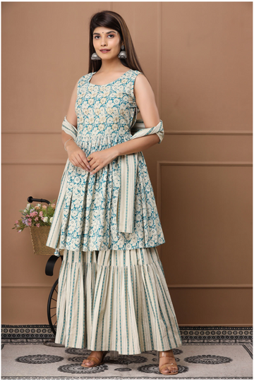 SERENE BLOSSOM SHARARA SET