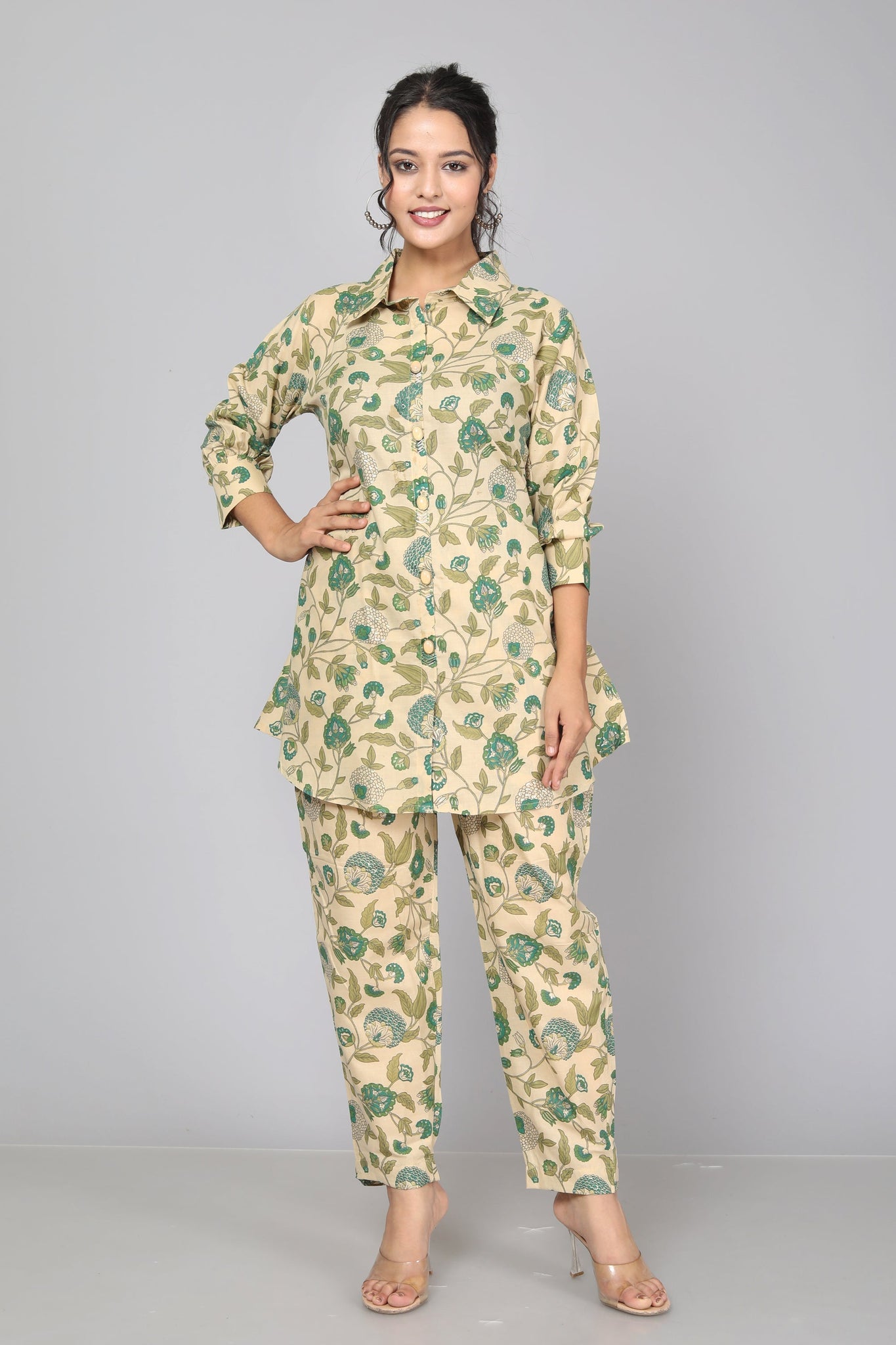 Lush Leafy Green Cotton Coord Set ( BOGO )
