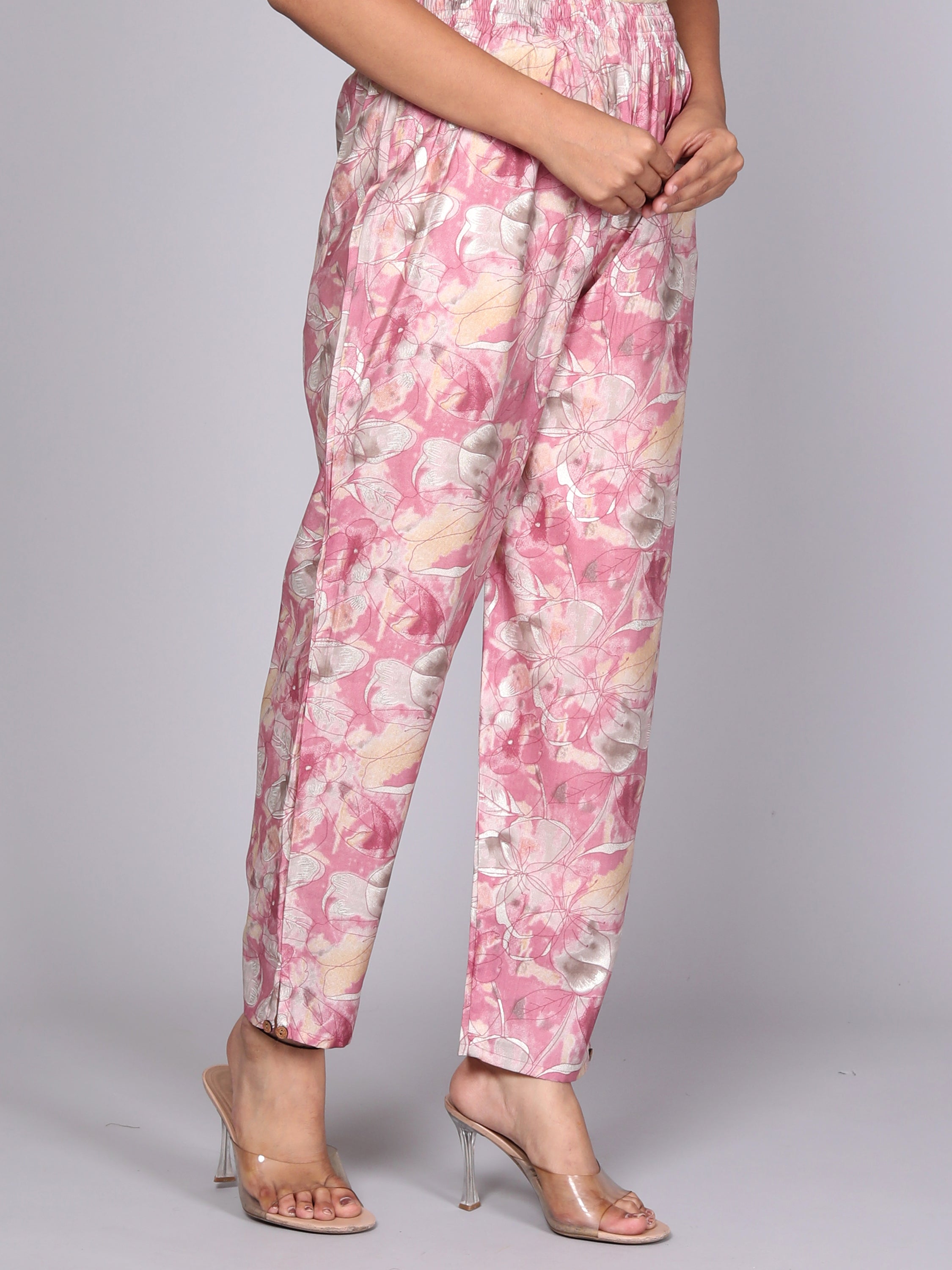 Floral Elegance Cut-Top Coord Set