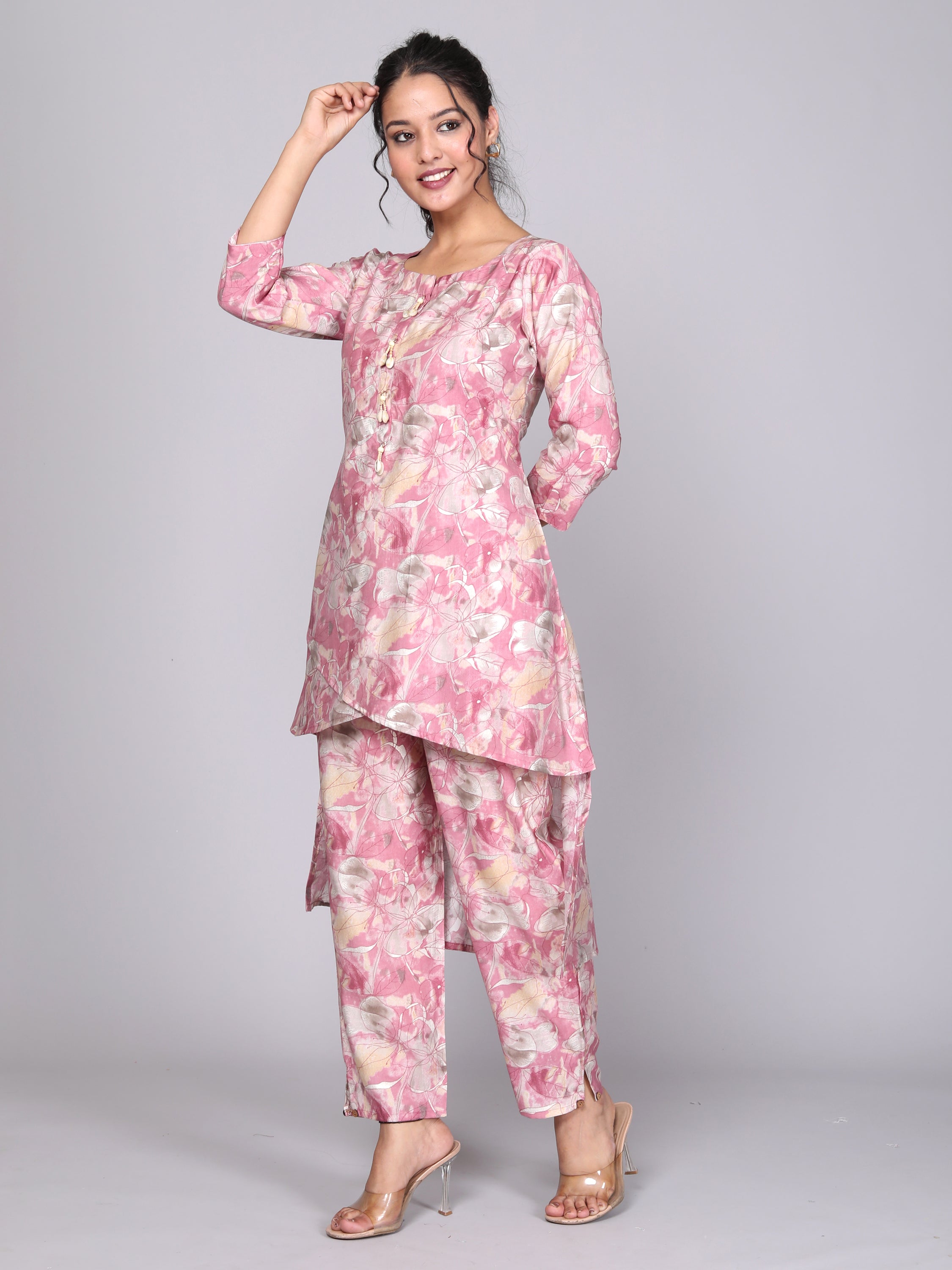Floral Elegance Cut-Top Coord Set