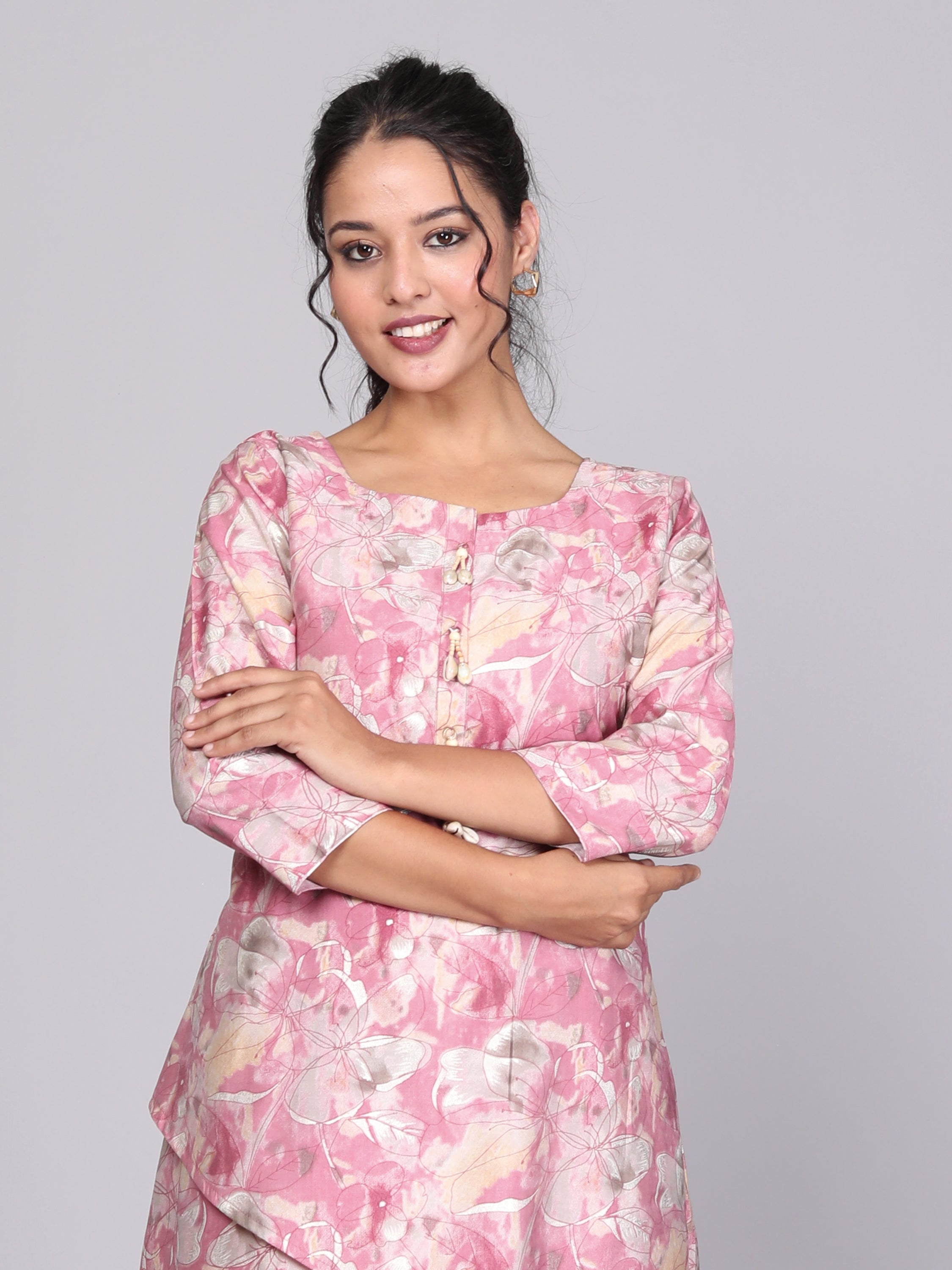 Floral Elegance Cut-Top Coord Set