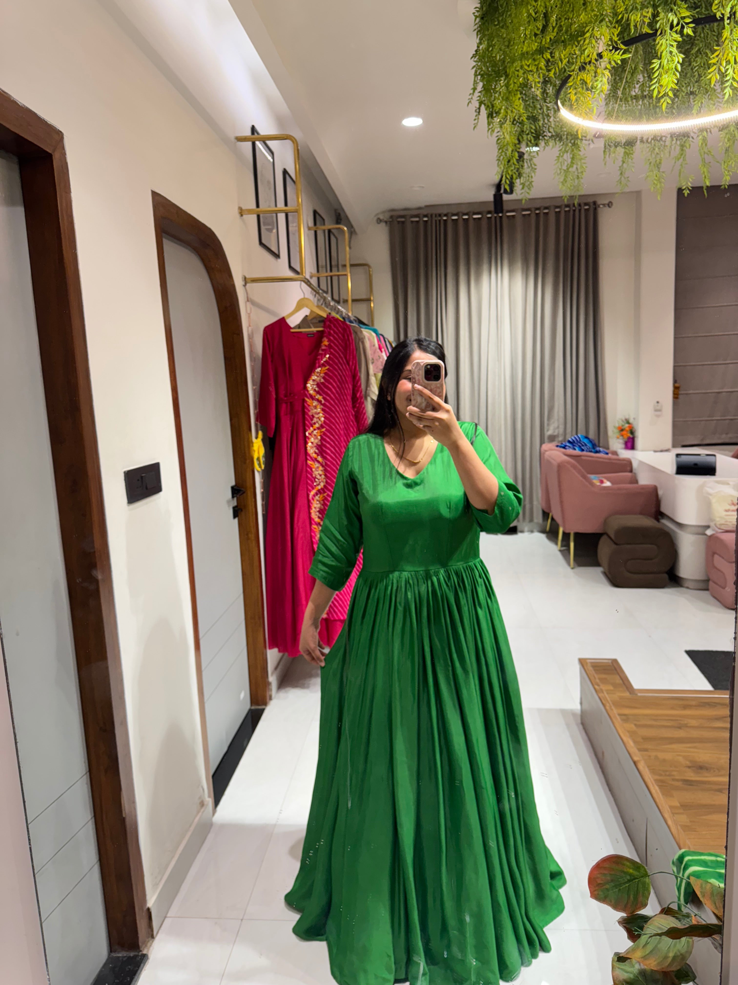 Emerald Leheriya Shrug Gown