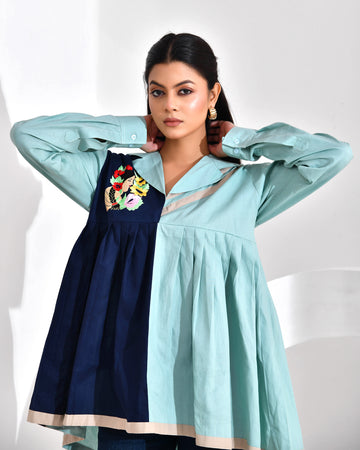 AZURE BLOCK SHIRT