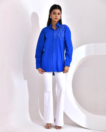 Geometric Threadwork Shirt