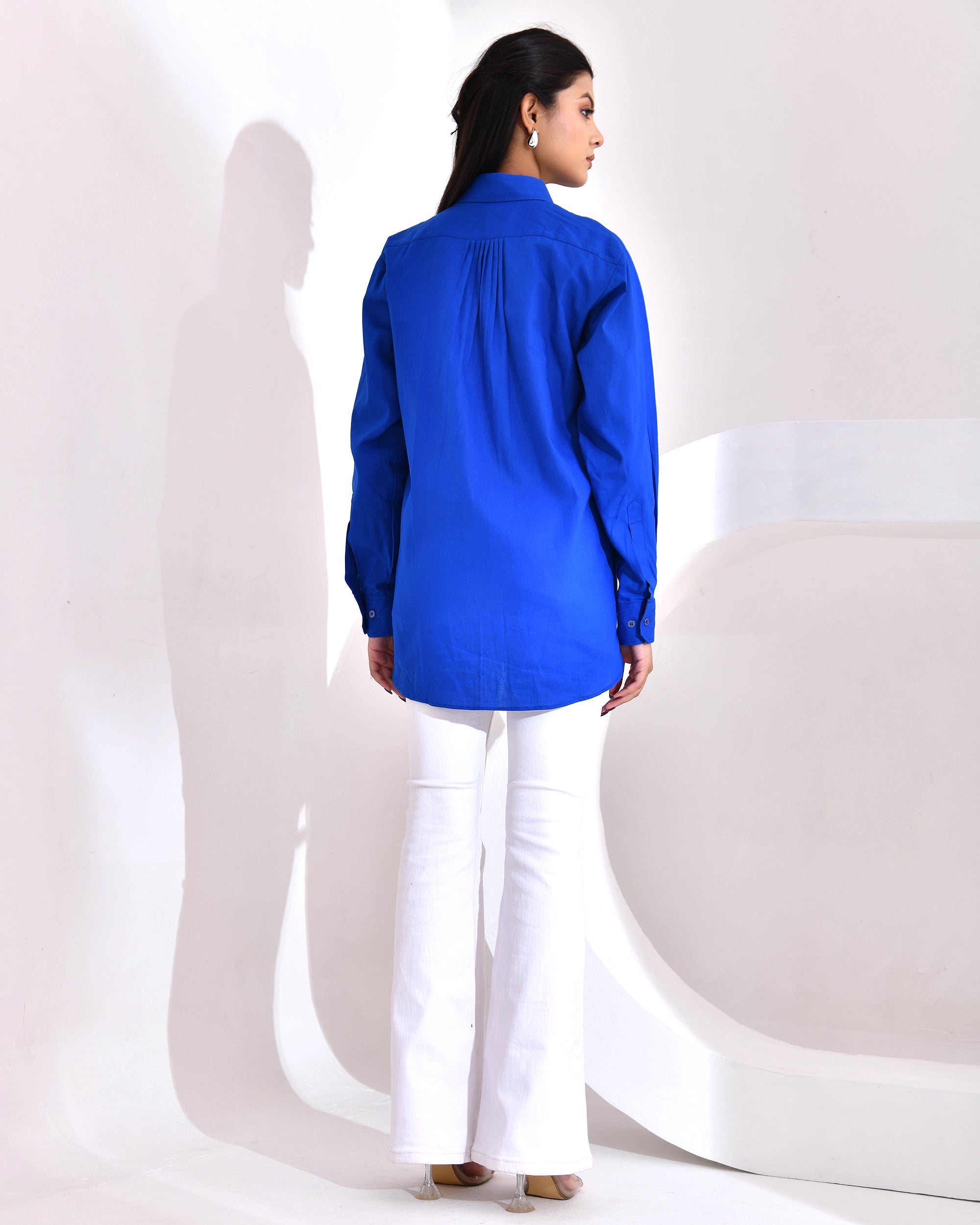 Electric Lines — Geometric Threadwork Shirt