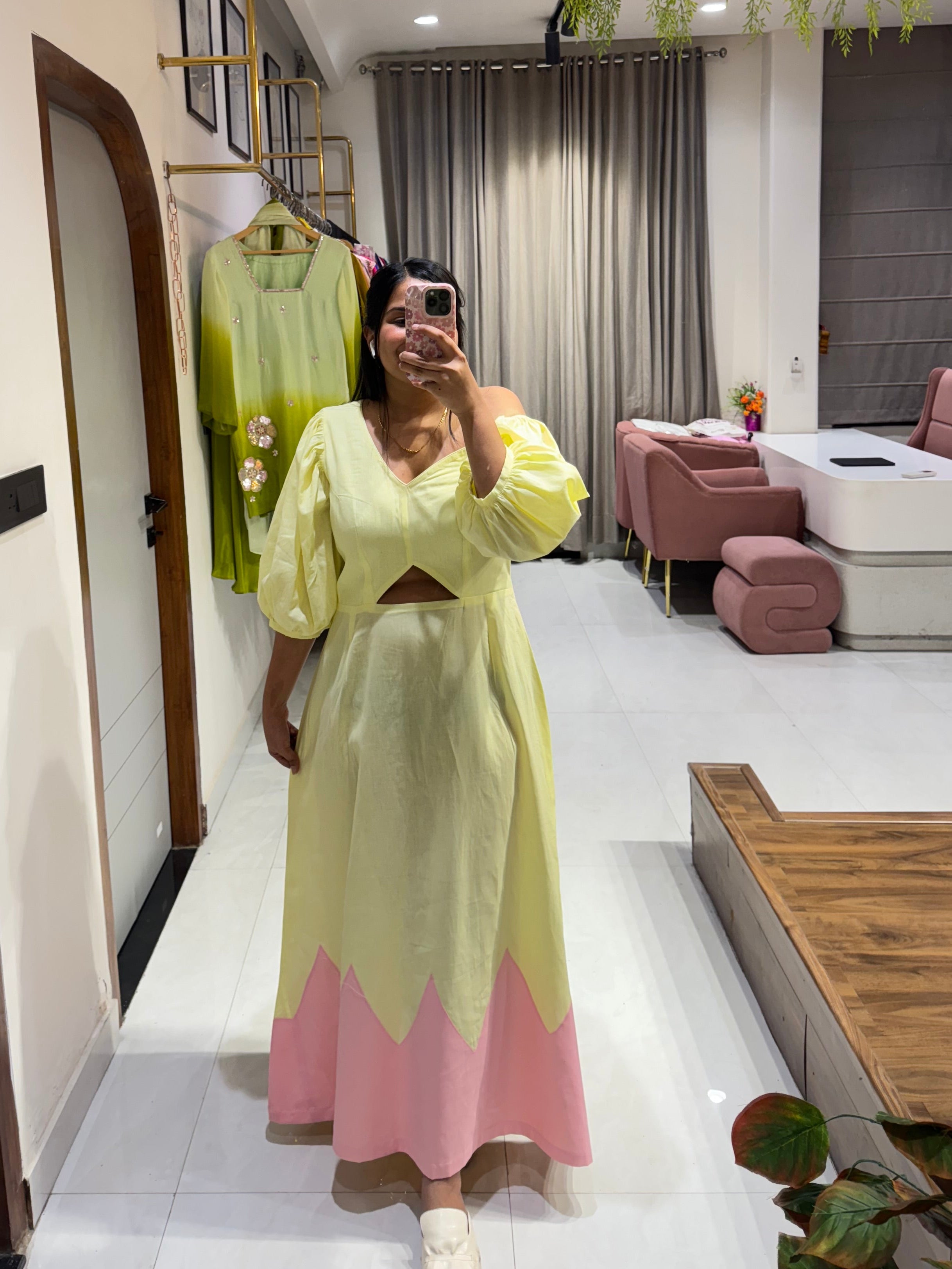 Colorblock Midi Dress