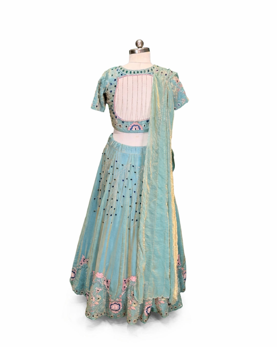 Shimmer Blue Lehenga Set