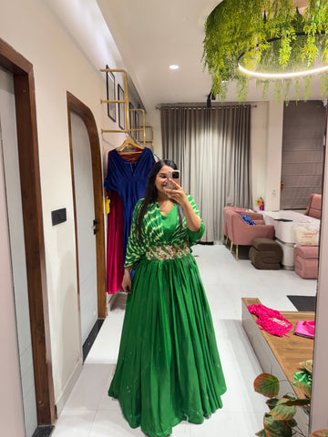 Emerald Cape gown
