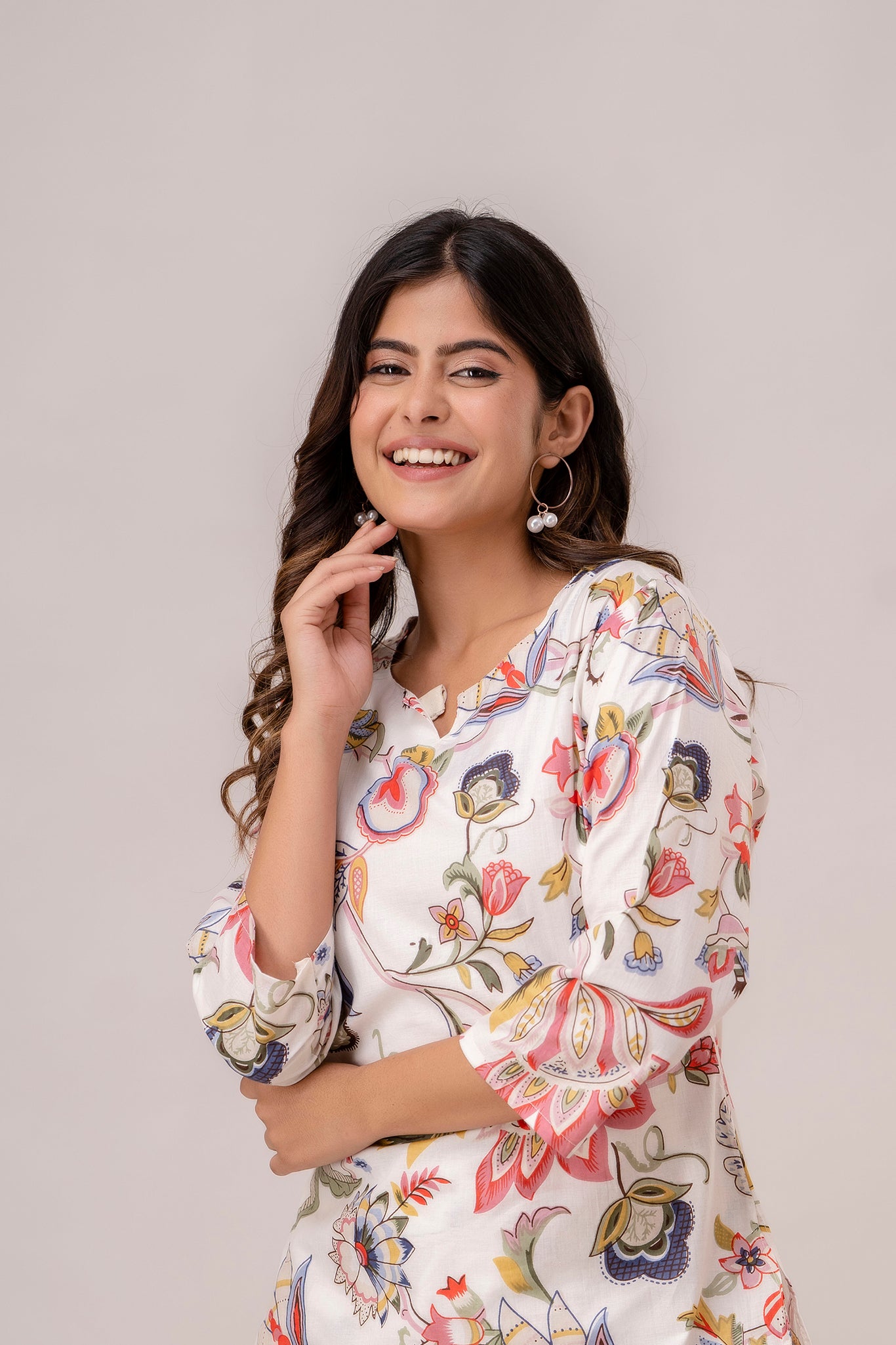 Fusion Floral Print Cotton Coord Set