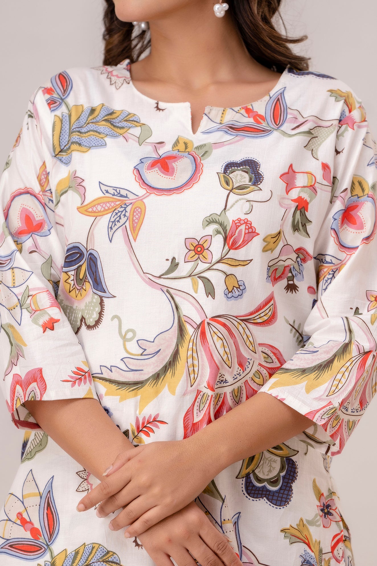 Fusion Floral Print Cotton Coord Set
