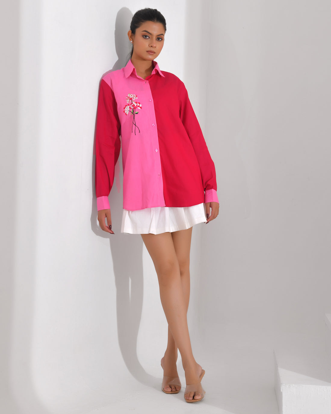 PINK PANEL SHIRT