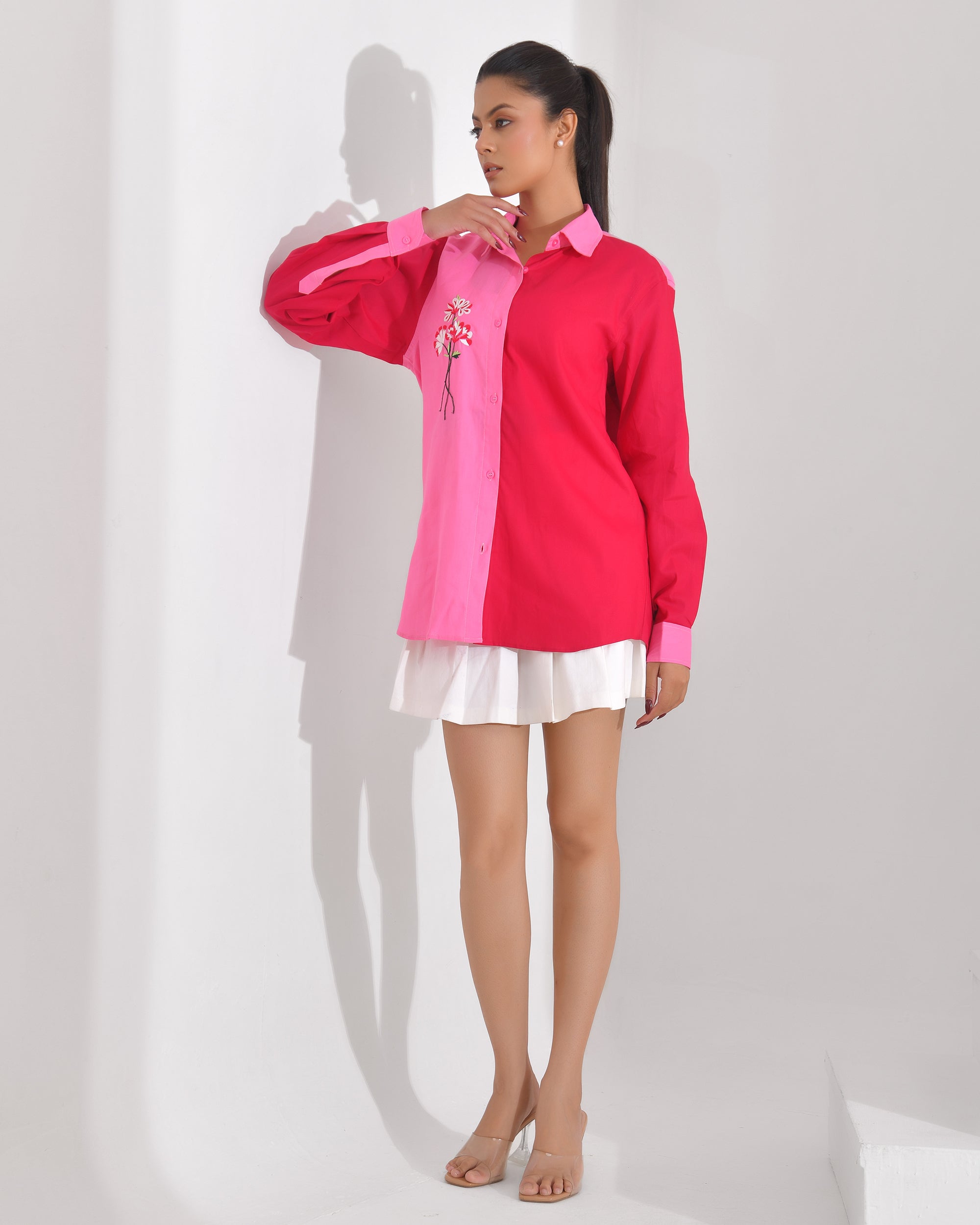 PINK PANEL SHIRT