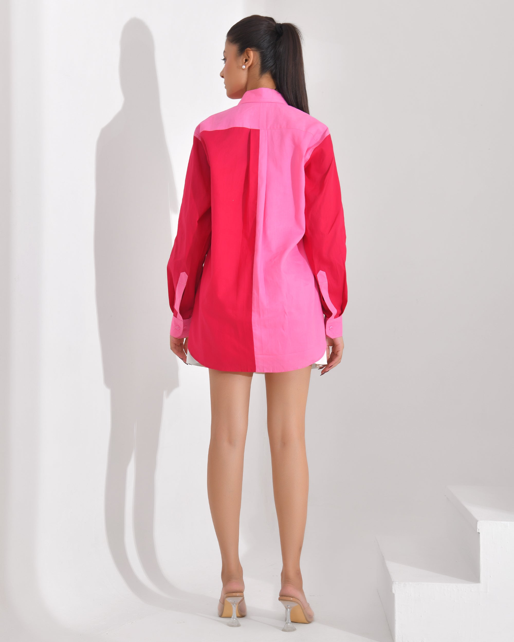PINK PANEL SHIRT