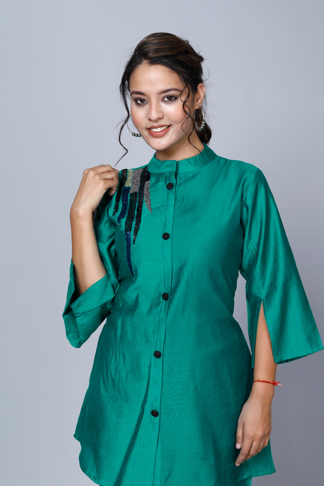 TEAL DREAMSCAPE ABSTRACT ELEGANCE COORD SET