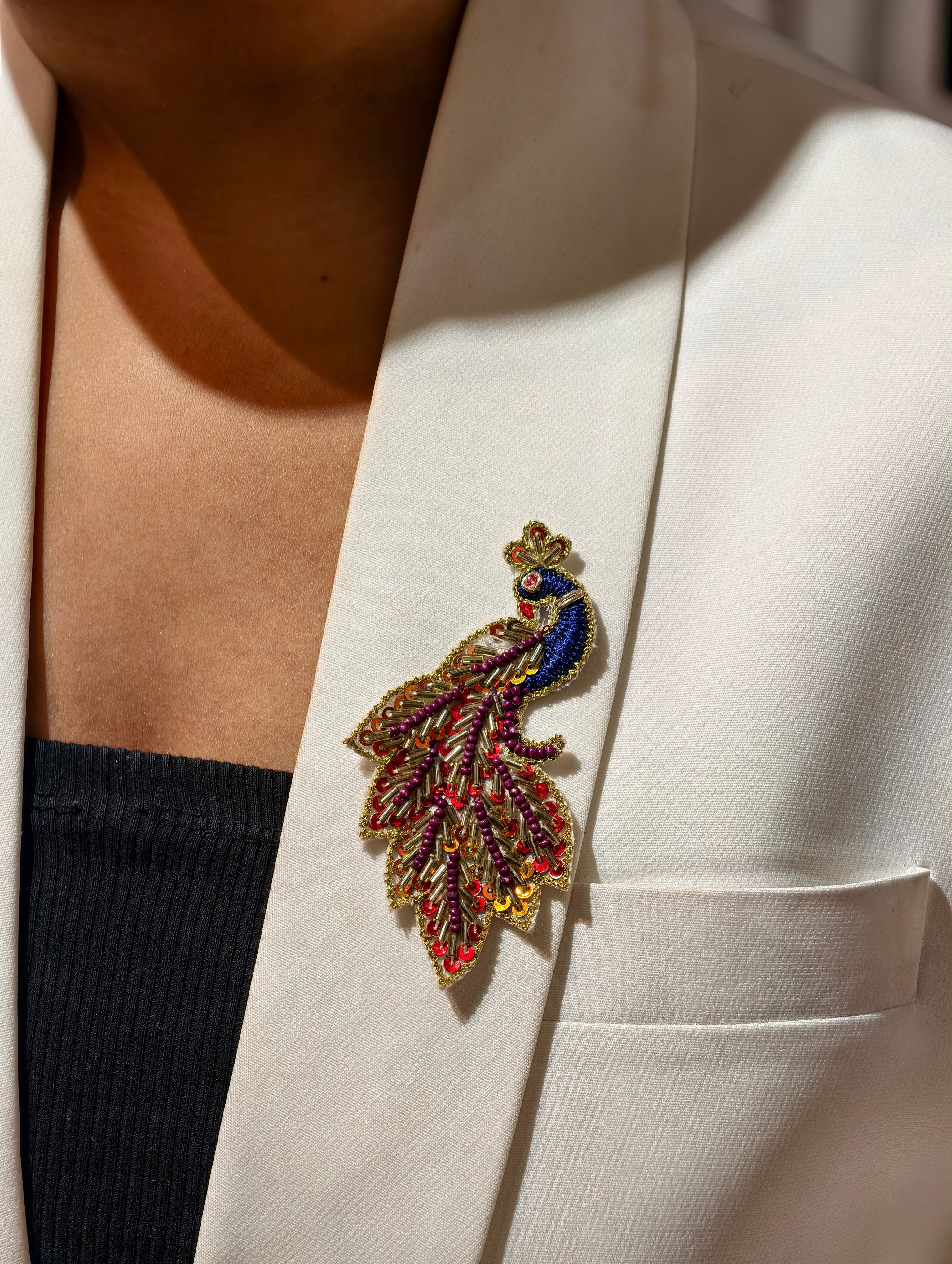 Heritage Peacock Brooch