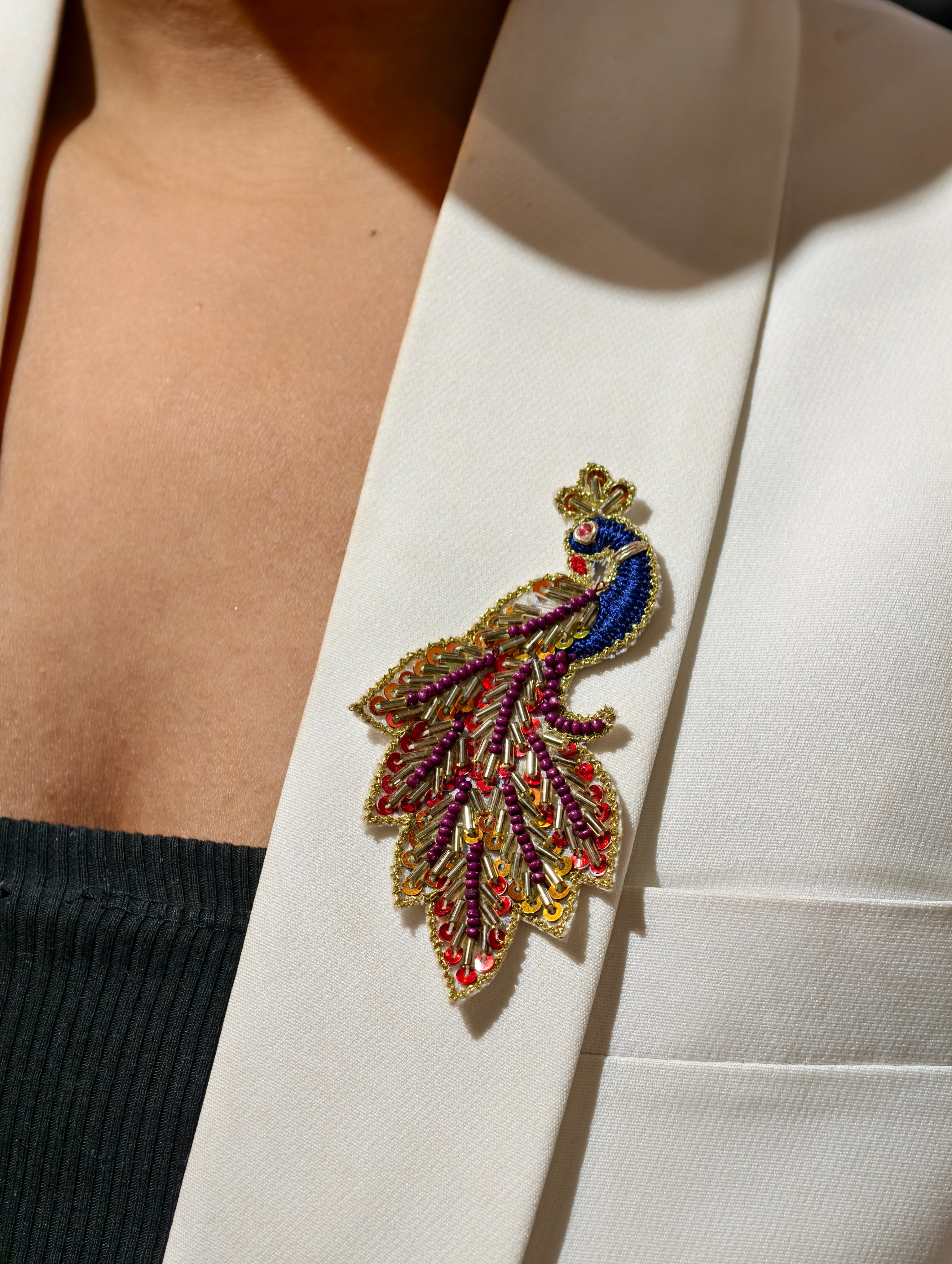 Heritage Peacock Brooch