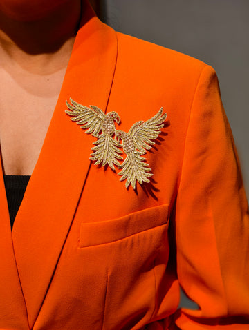 Twin Eagles Brooch