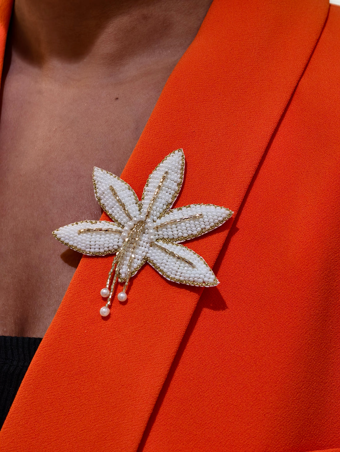 Ivory Palm Brooch