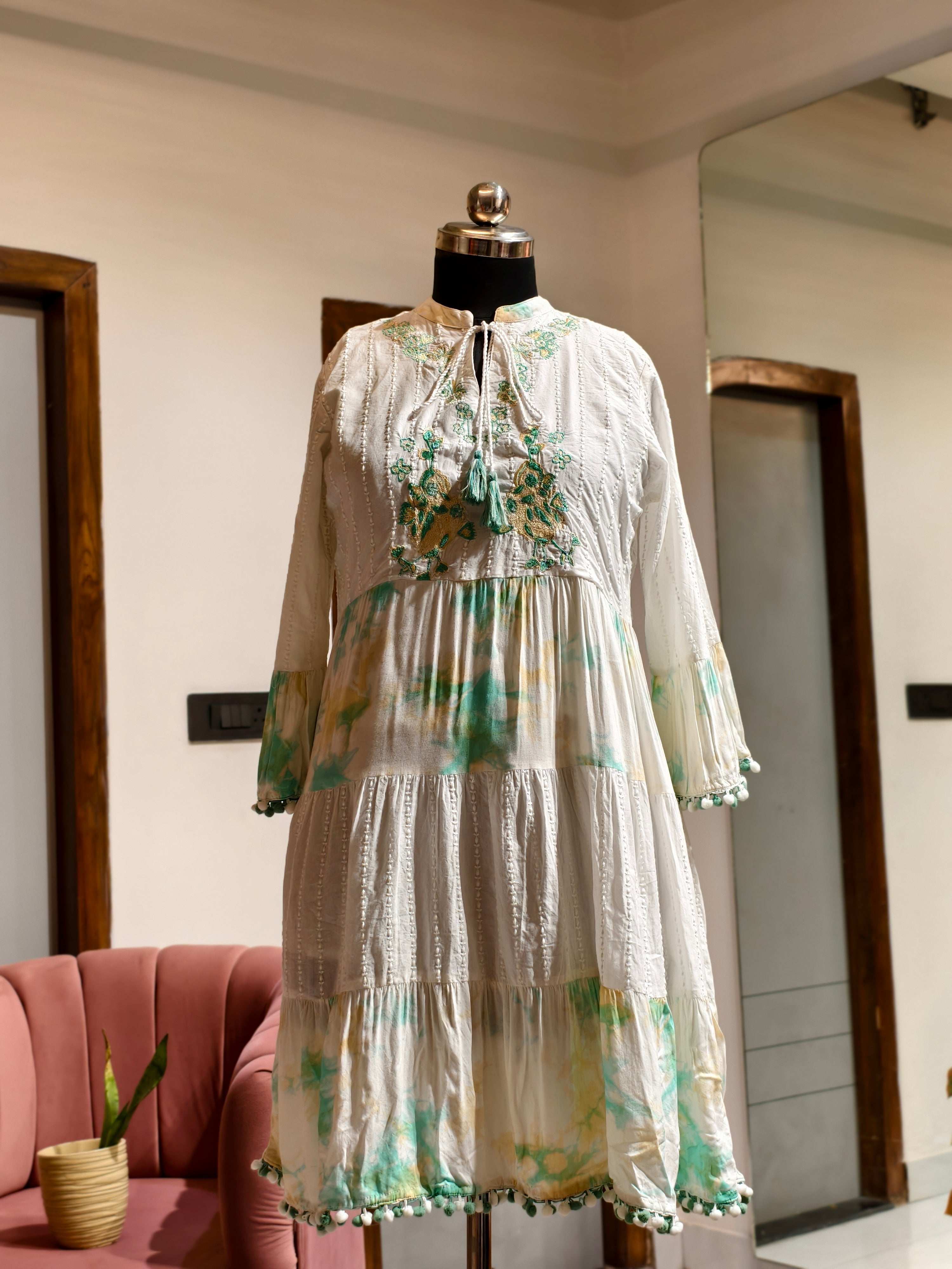 Lime Mist Cotton Tunic