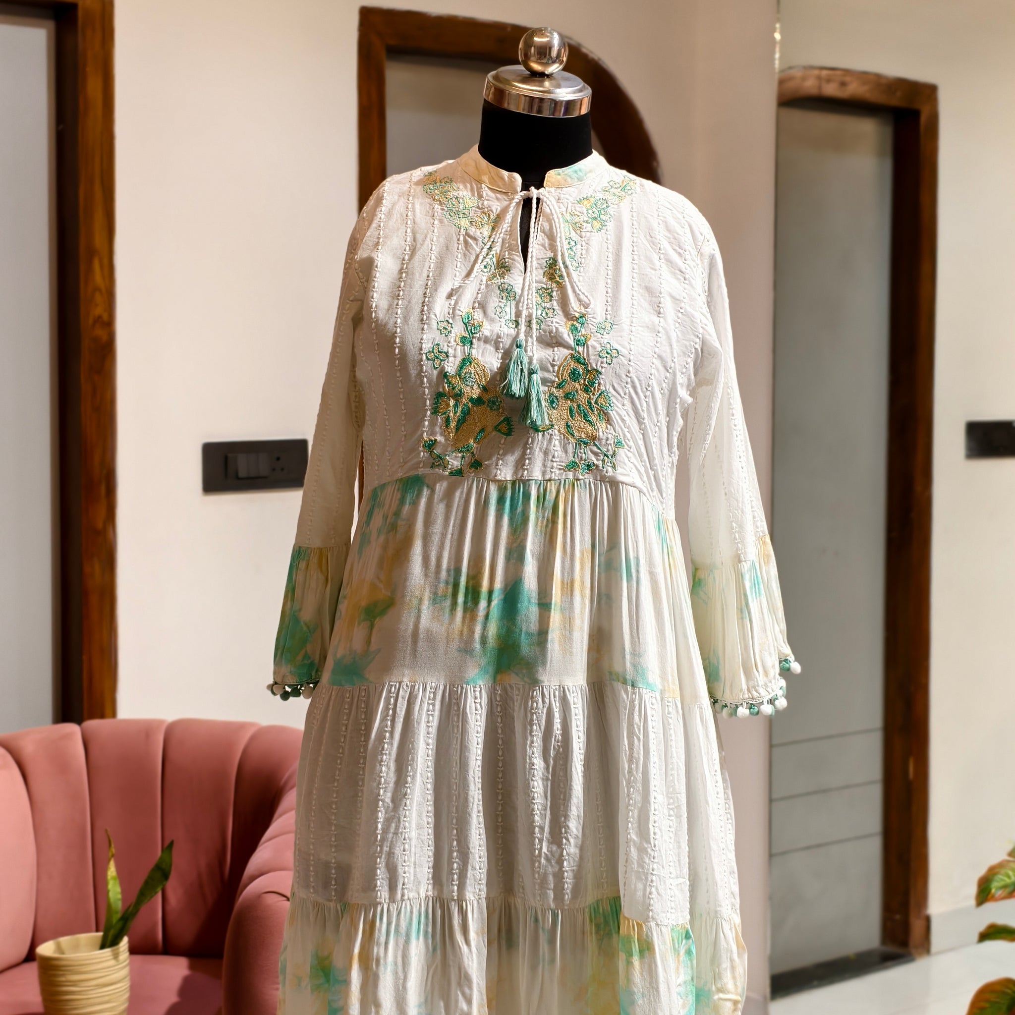 Lime Mist Cotton Tunic