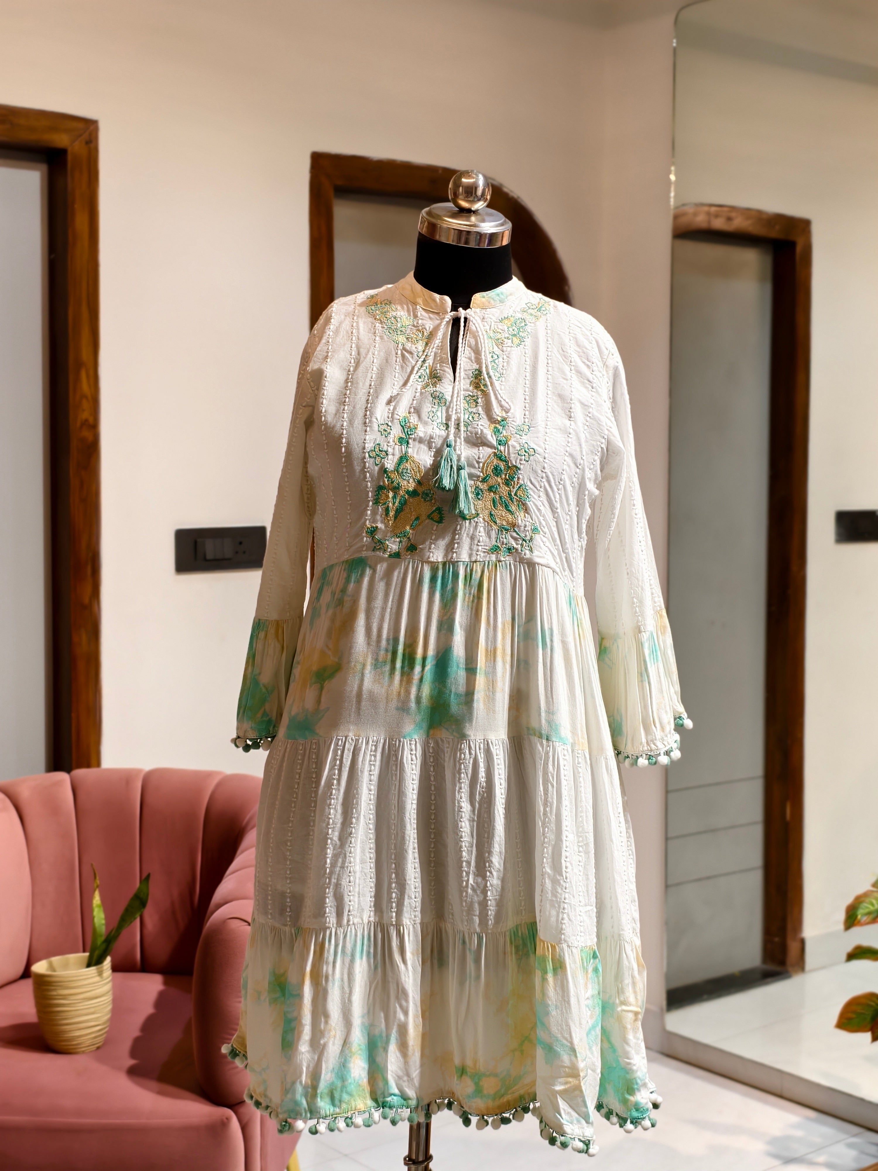 Lime Mist Cotton Tunic