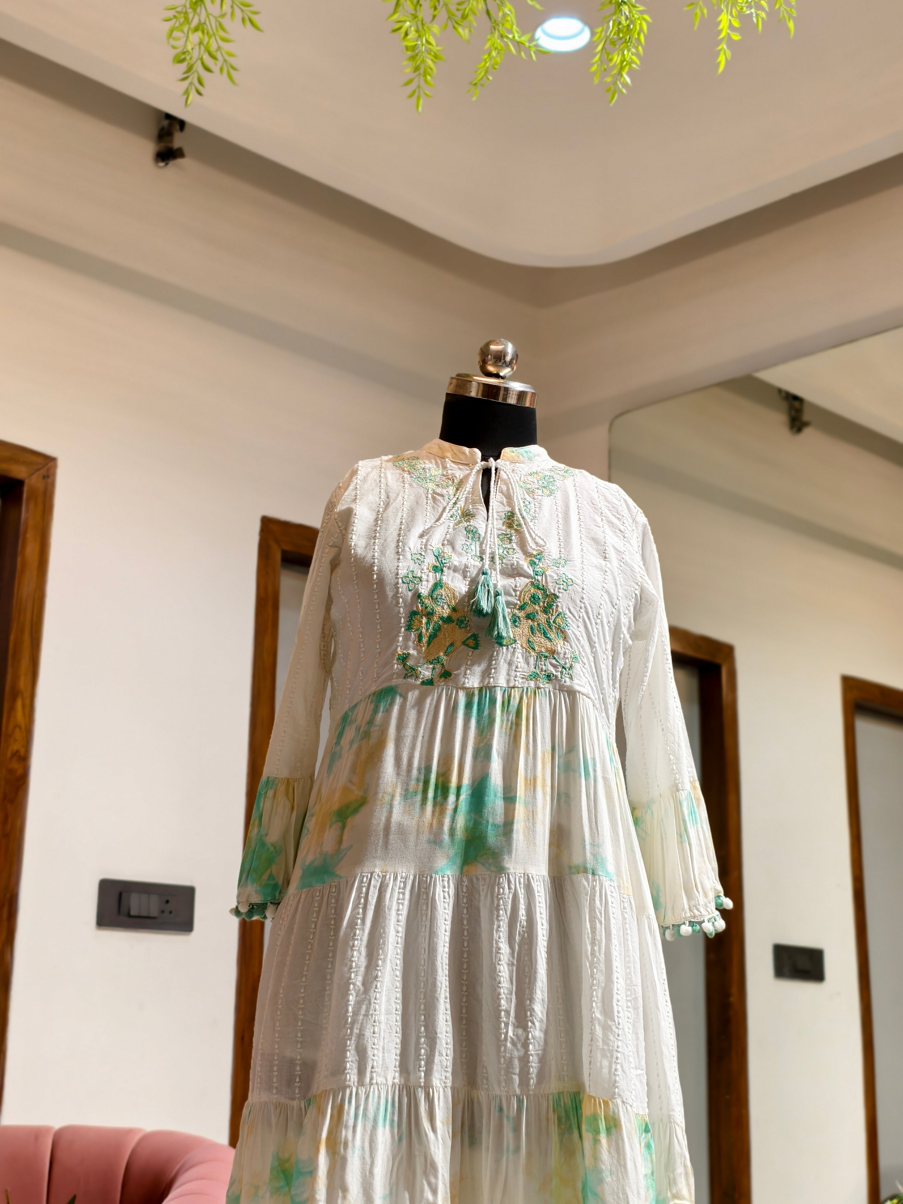Lime Mist Cotton Tunic