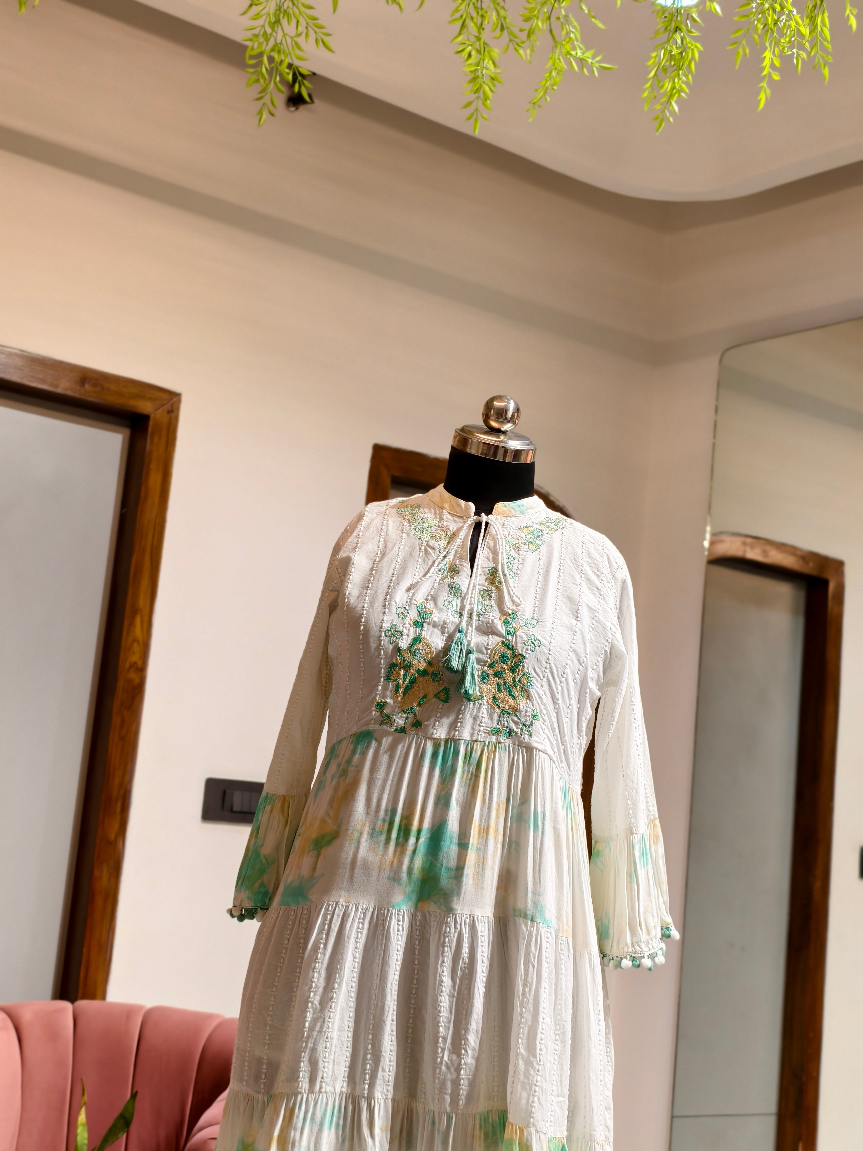 Lime Mist Cotton Tunic