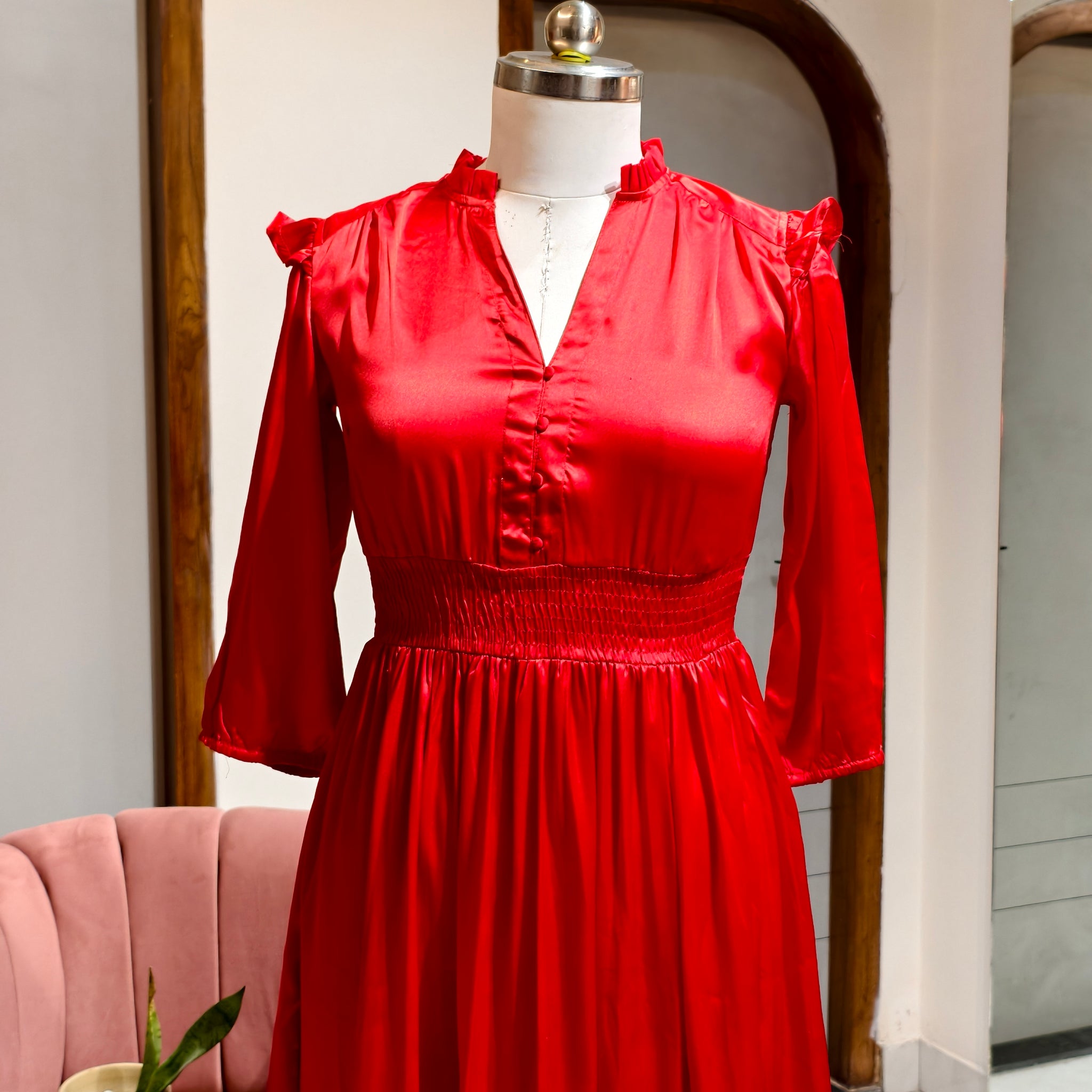 Scarlet Smock Dress