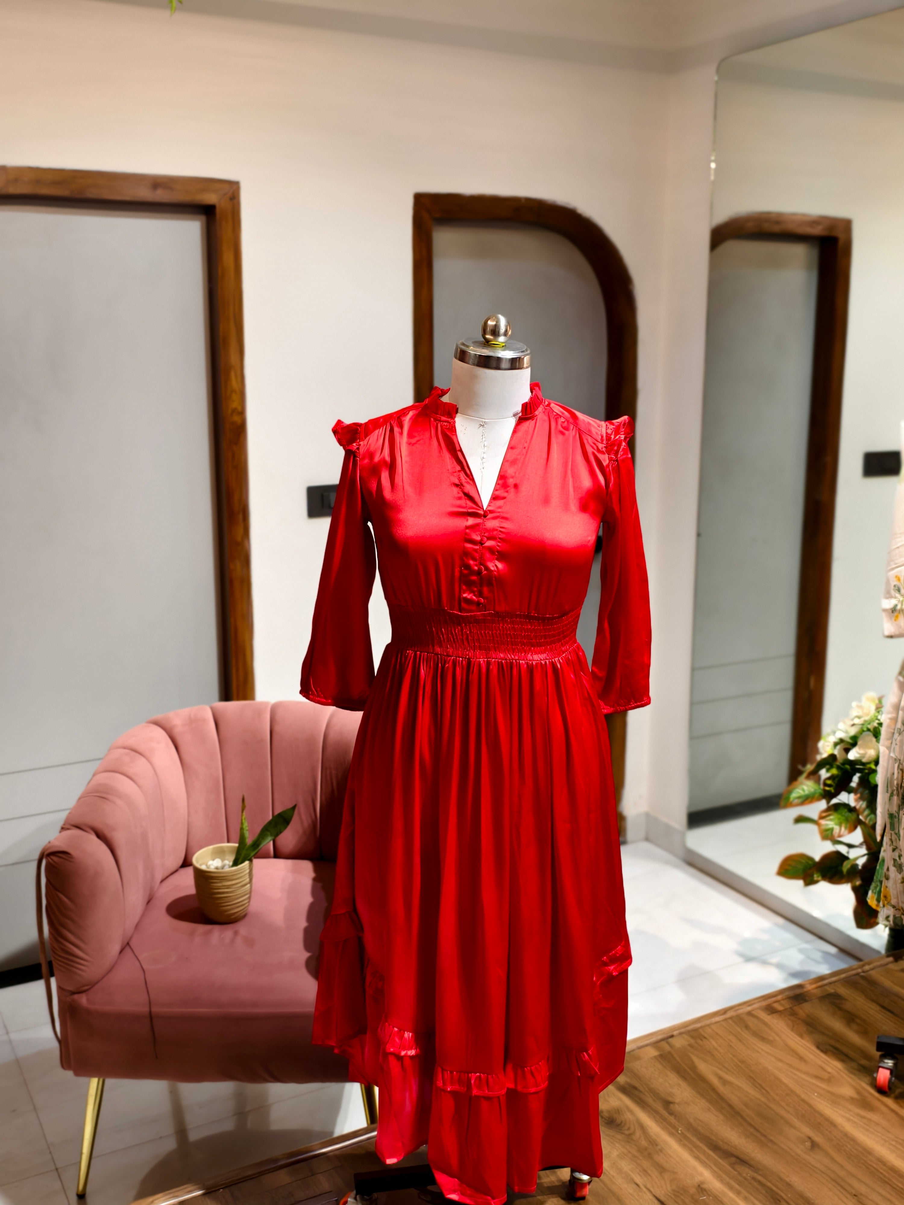 Scarlet Smock Dress