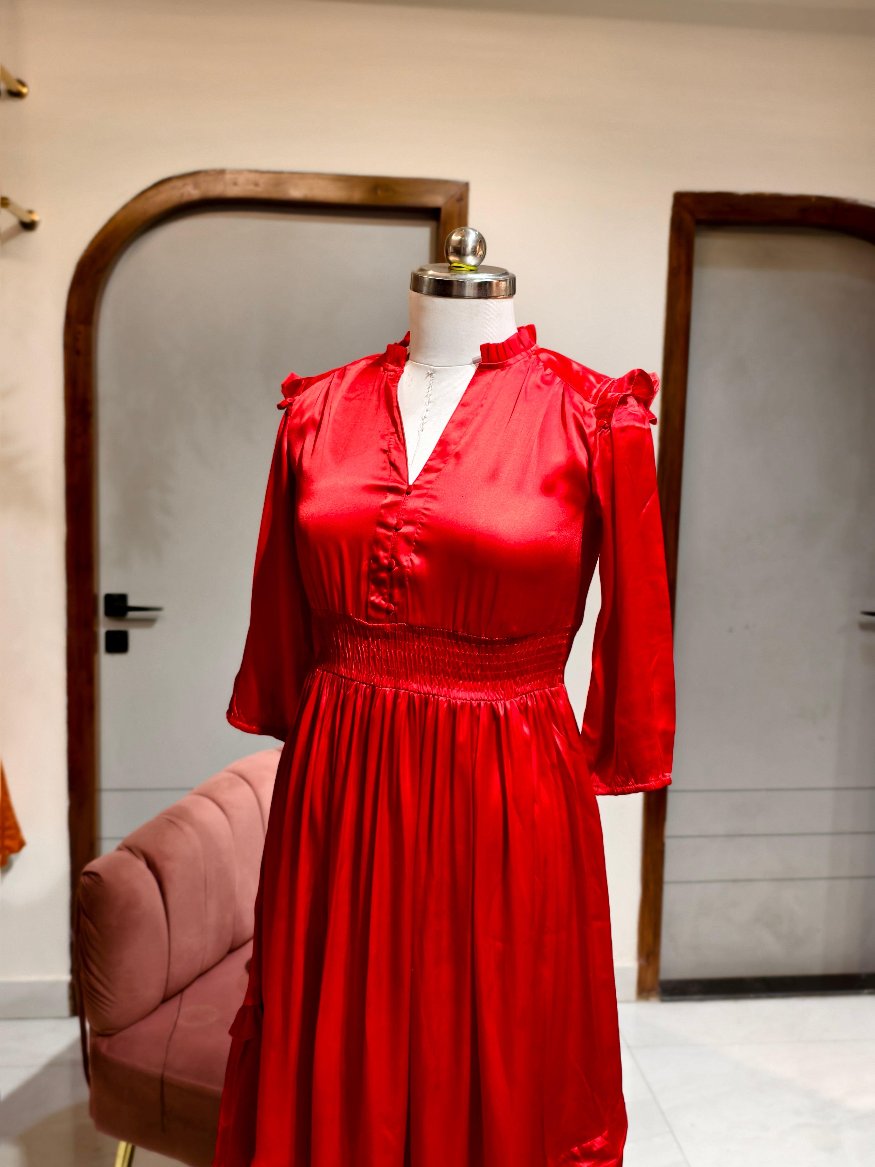 Scarlet Smock Dress