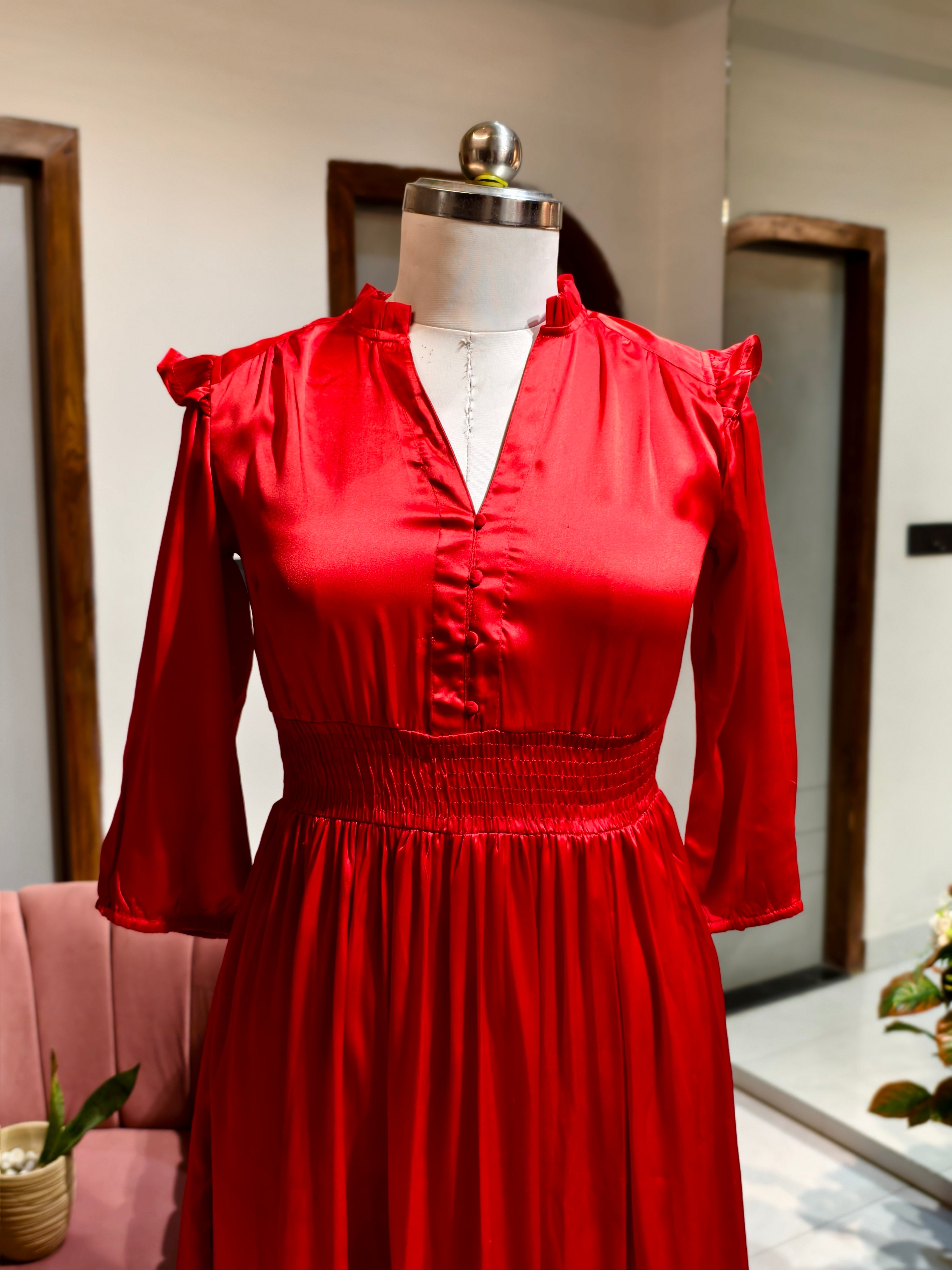 Scarlet Smock Dress