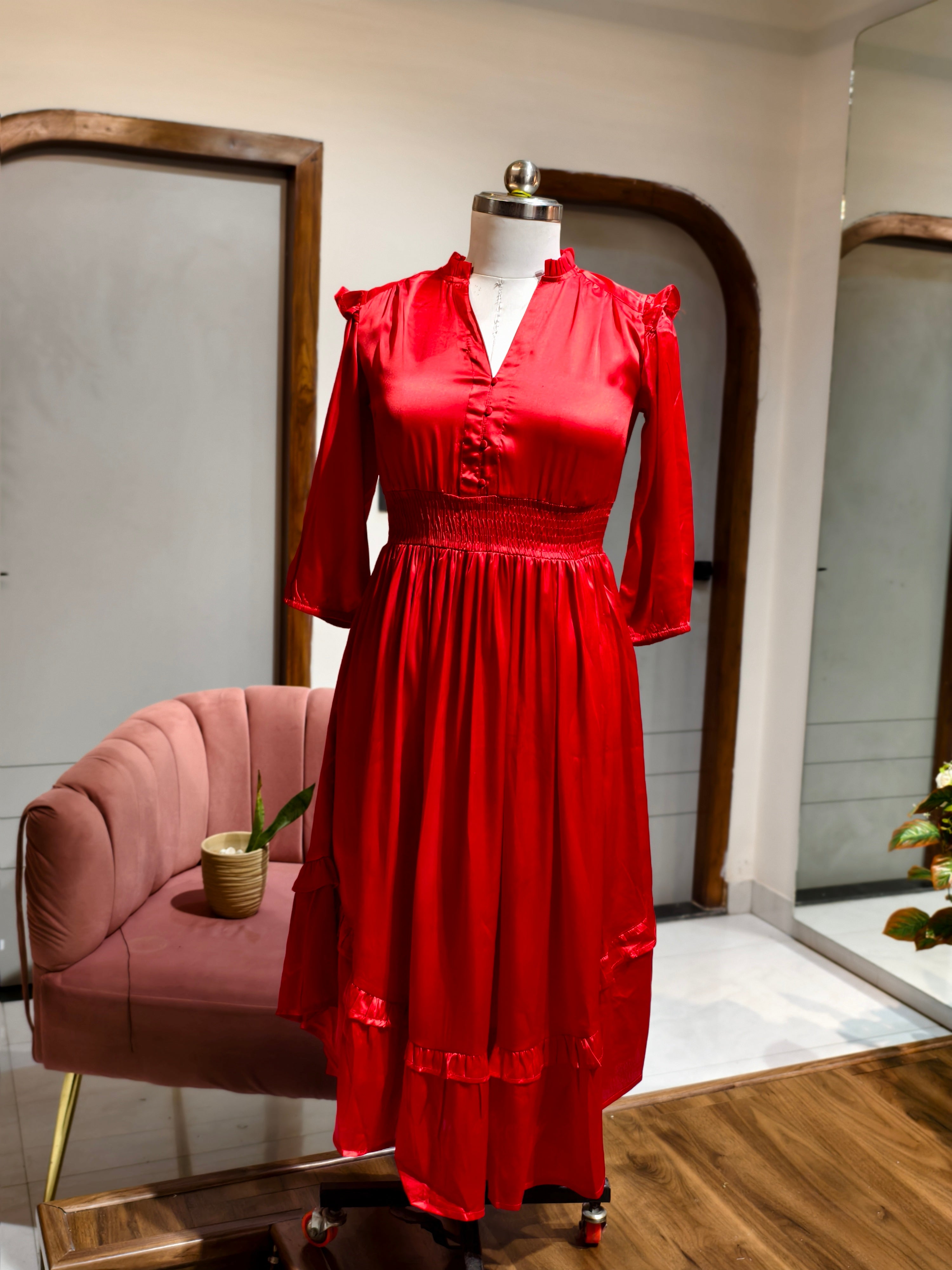 Scarlet Smock Dress
