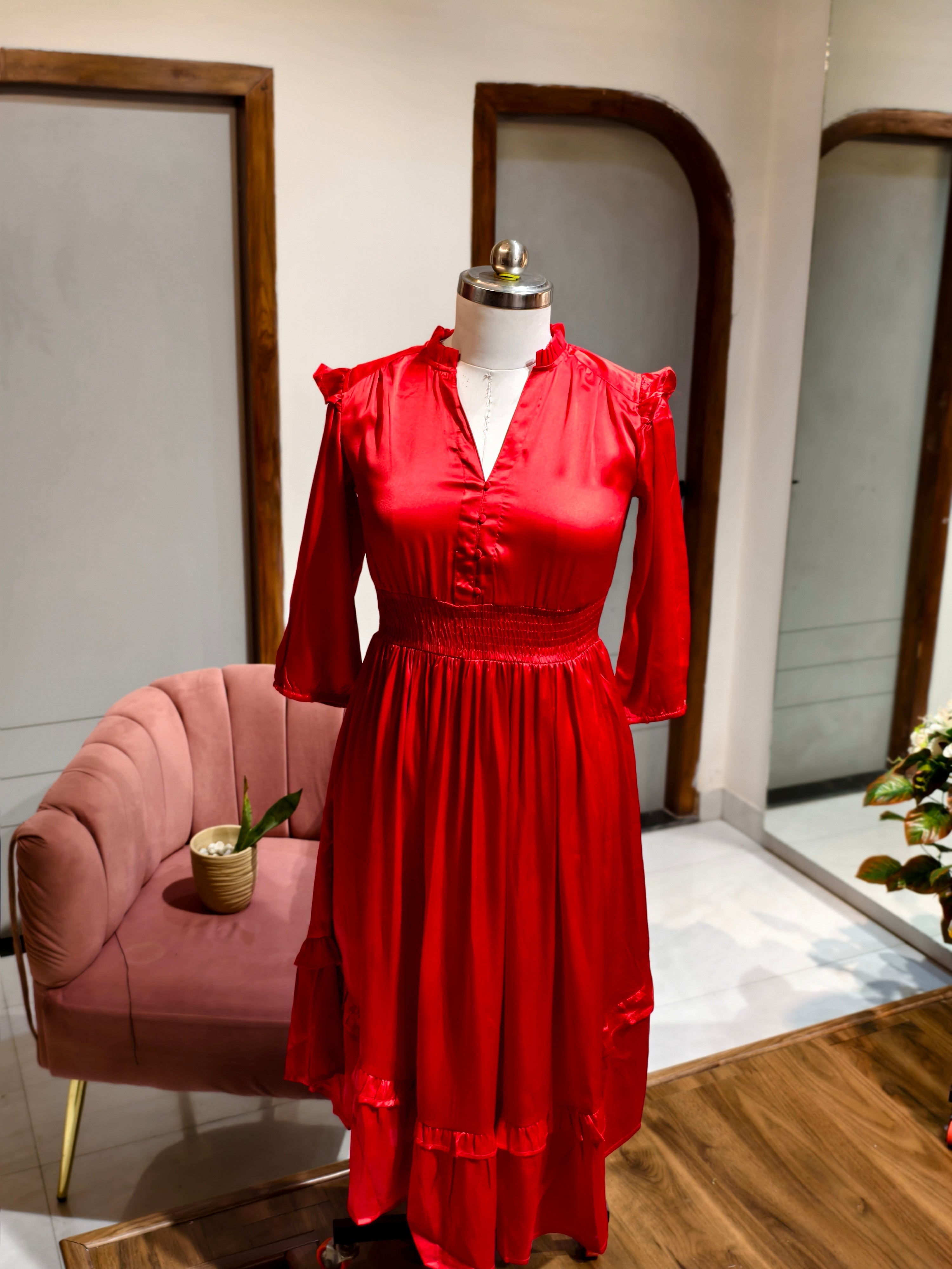 Scarlet Smock Dress