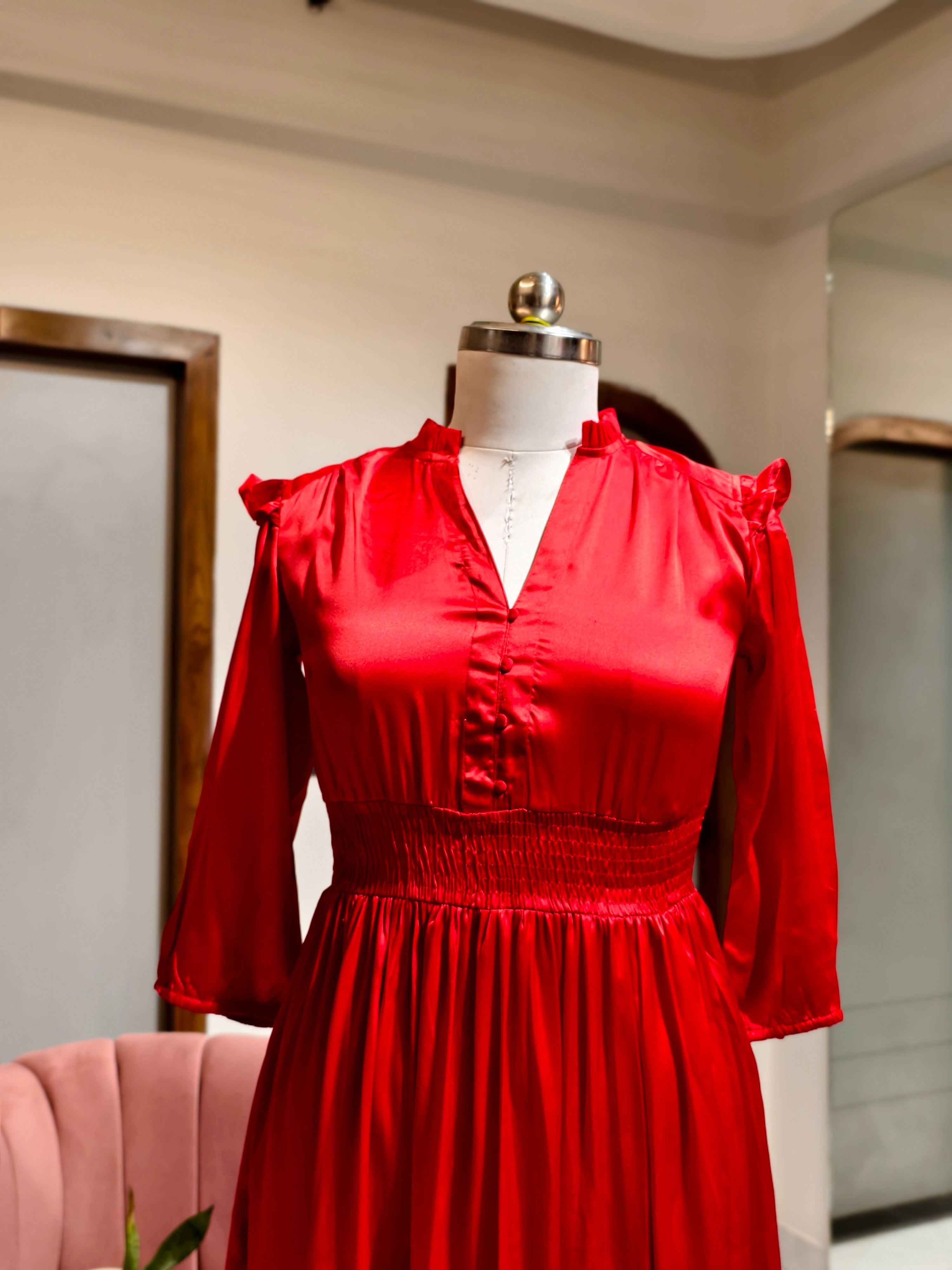 Scarlet Smock Dress