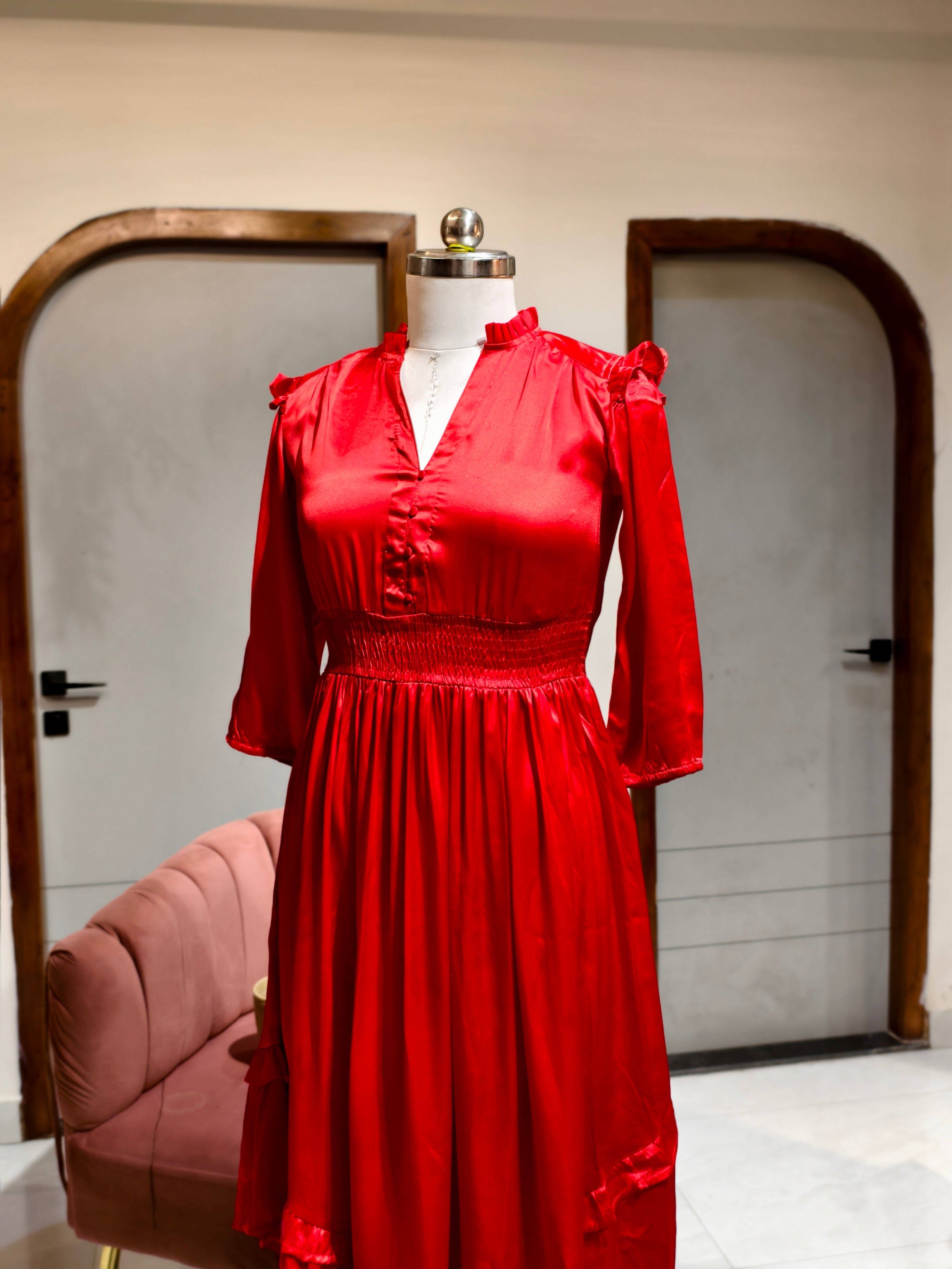 Scarlet Smock Dress