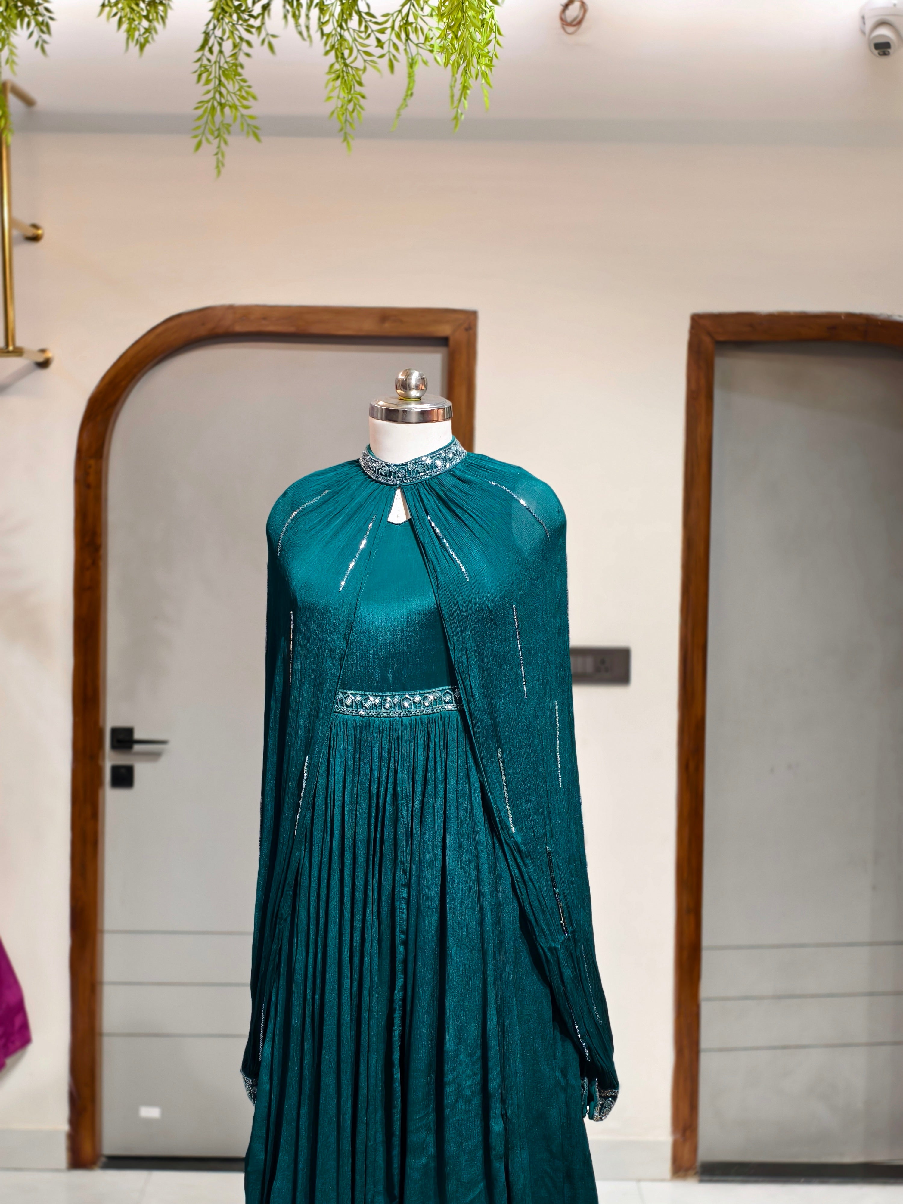 Turquoise CAPE GOWN