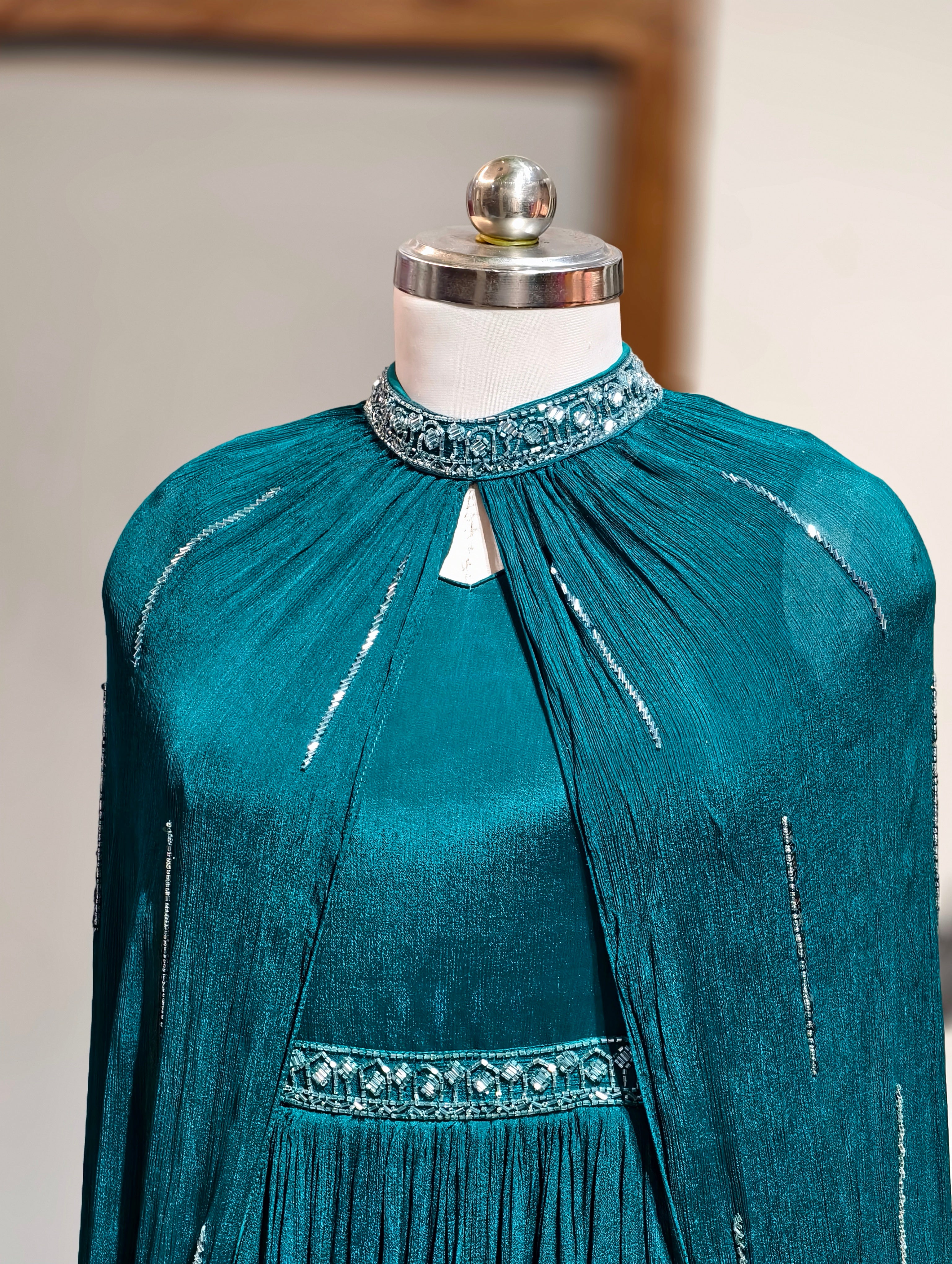 Turquoise CAPE GOWN