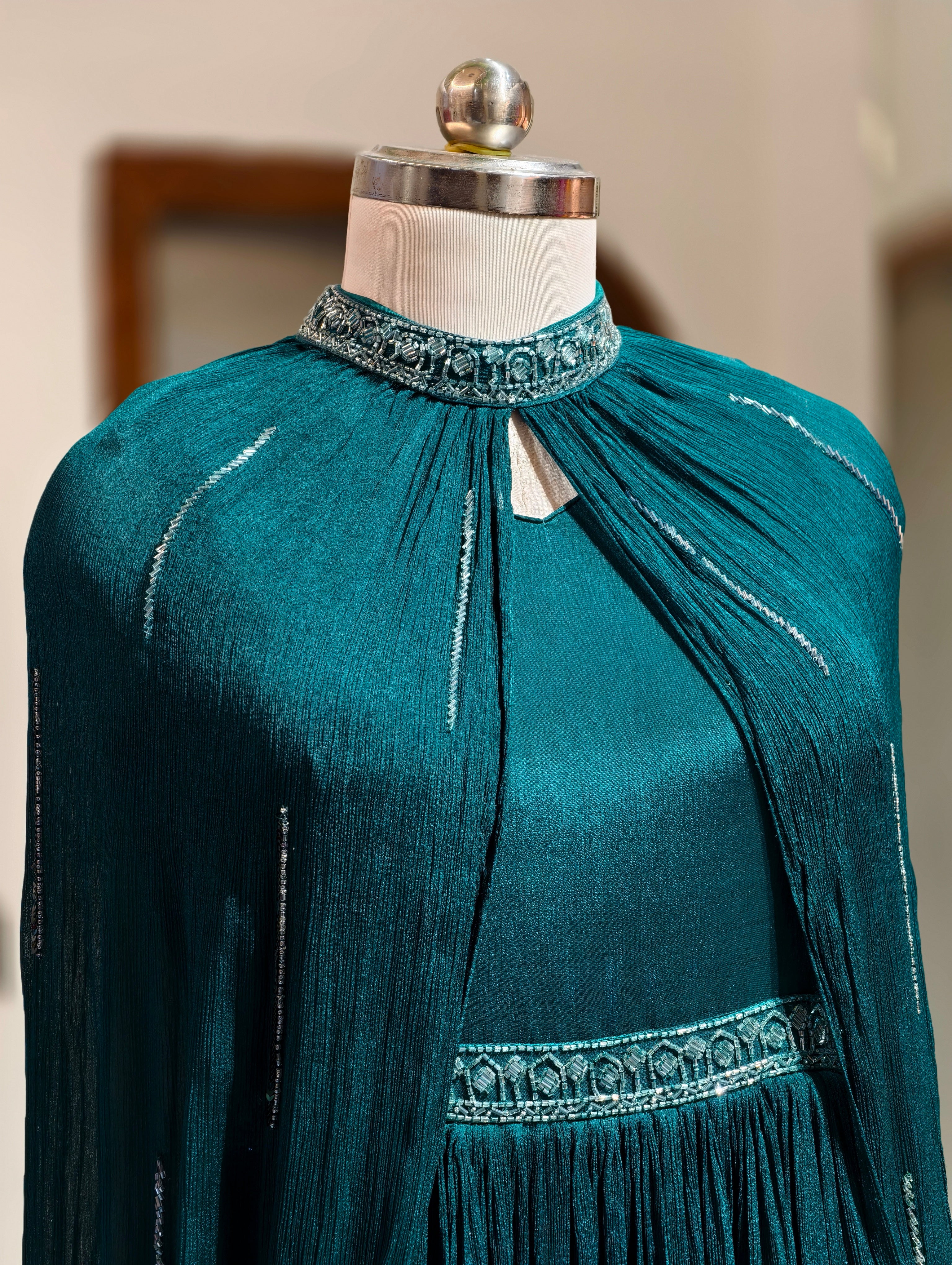 Turquoise CAPE GOWN