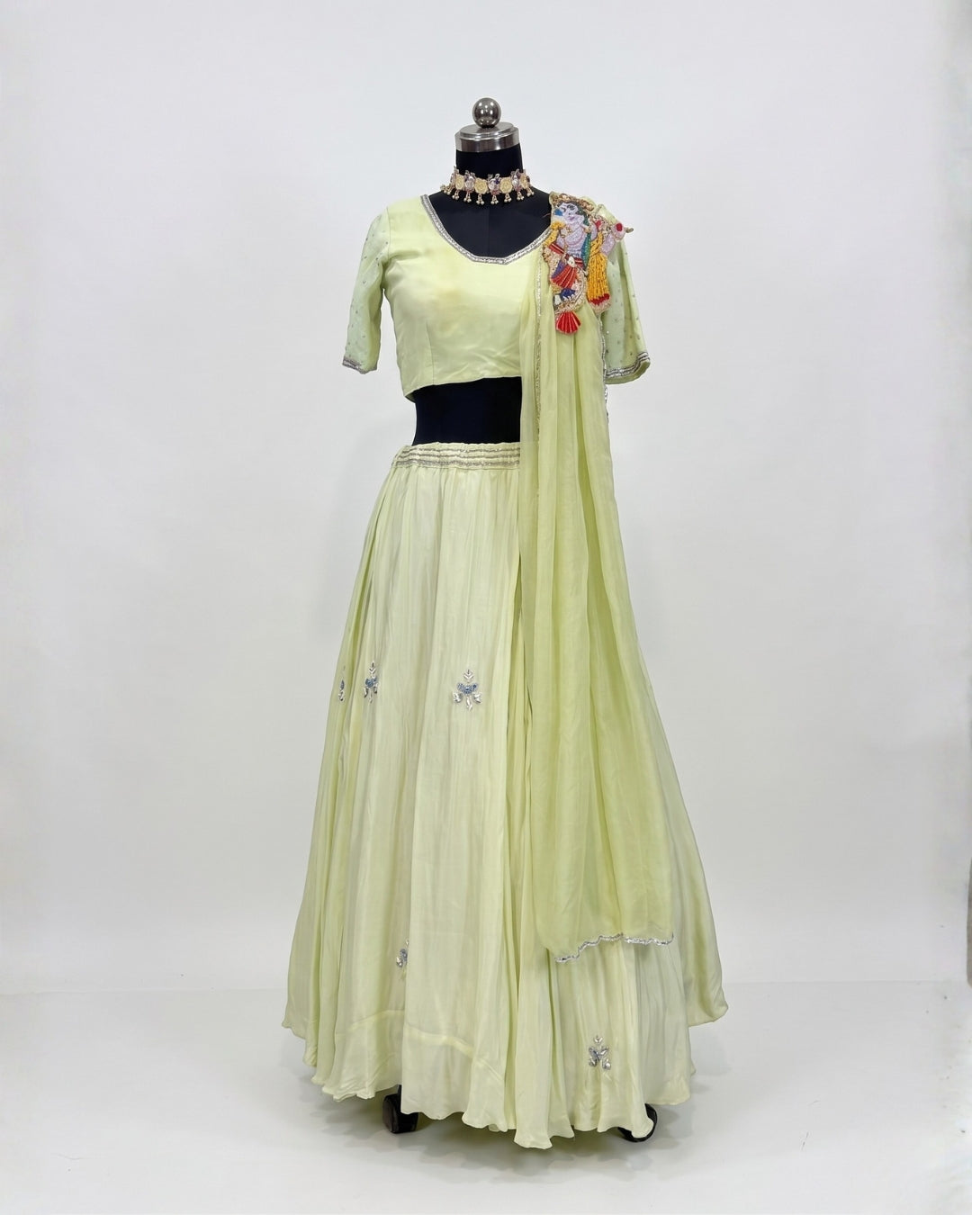 Krishna Handwork Lehenga Set