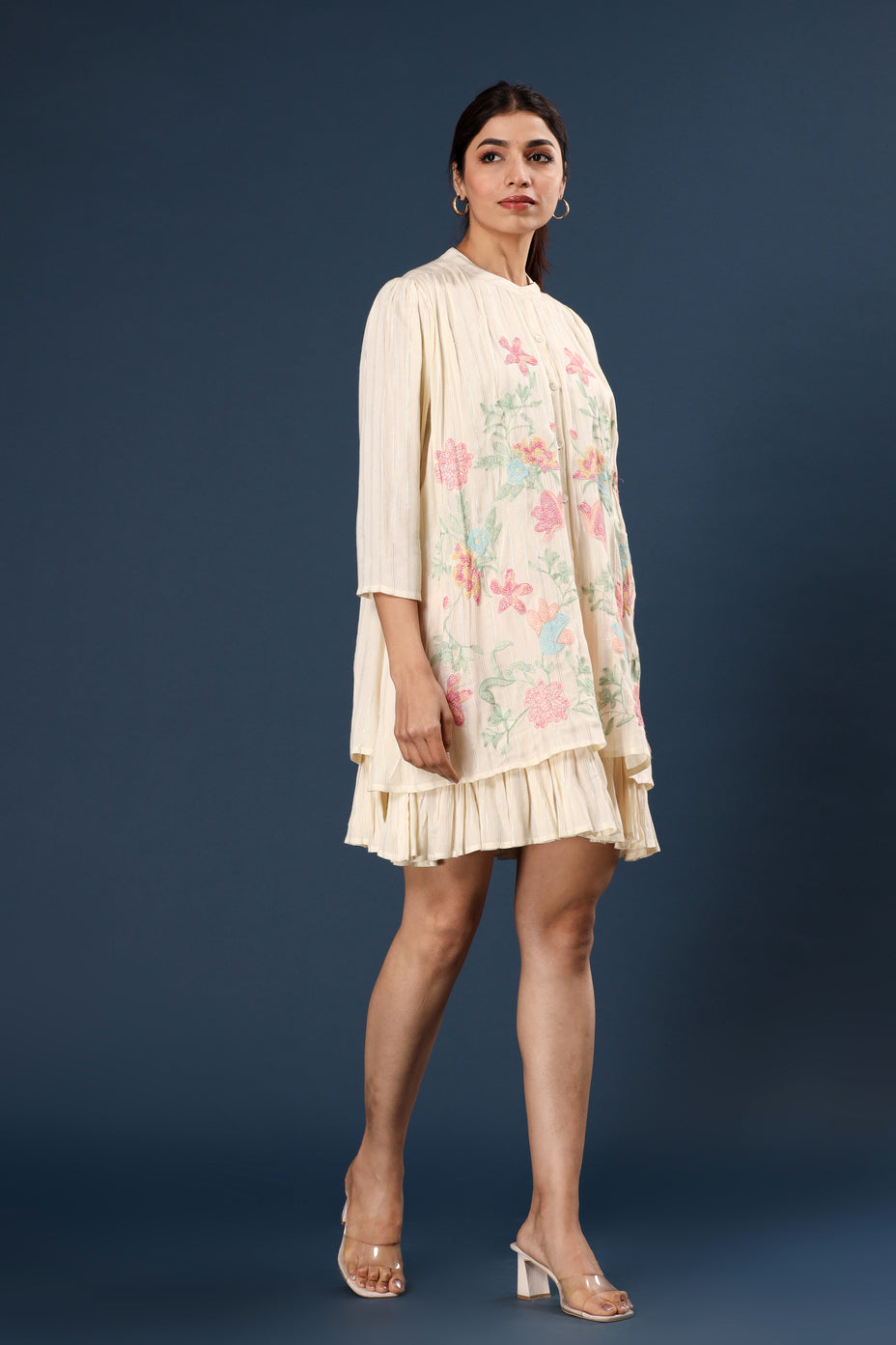 FLORAL EMBROIDERY DRESS