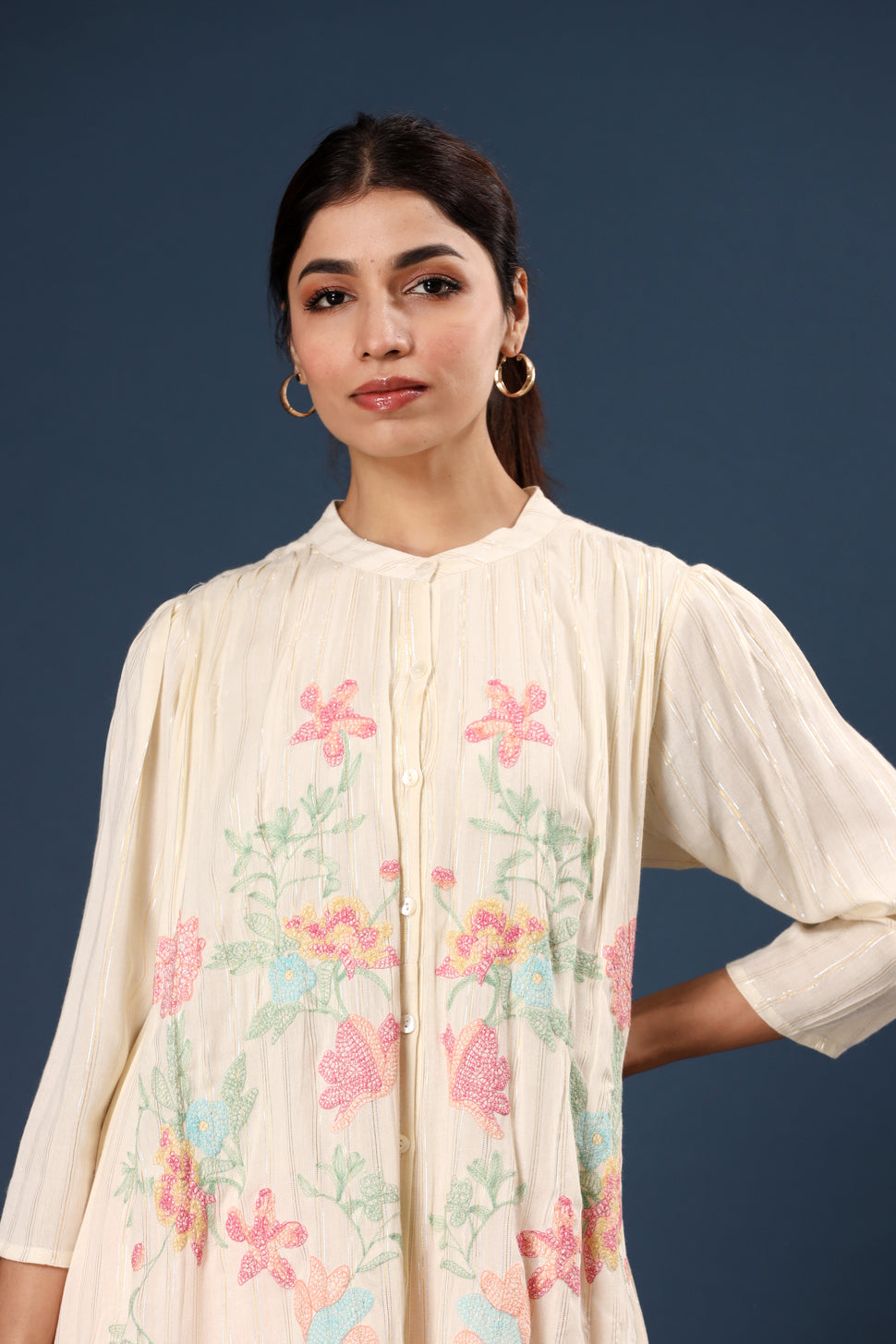 FLORAL EMBROIDERY DRESS