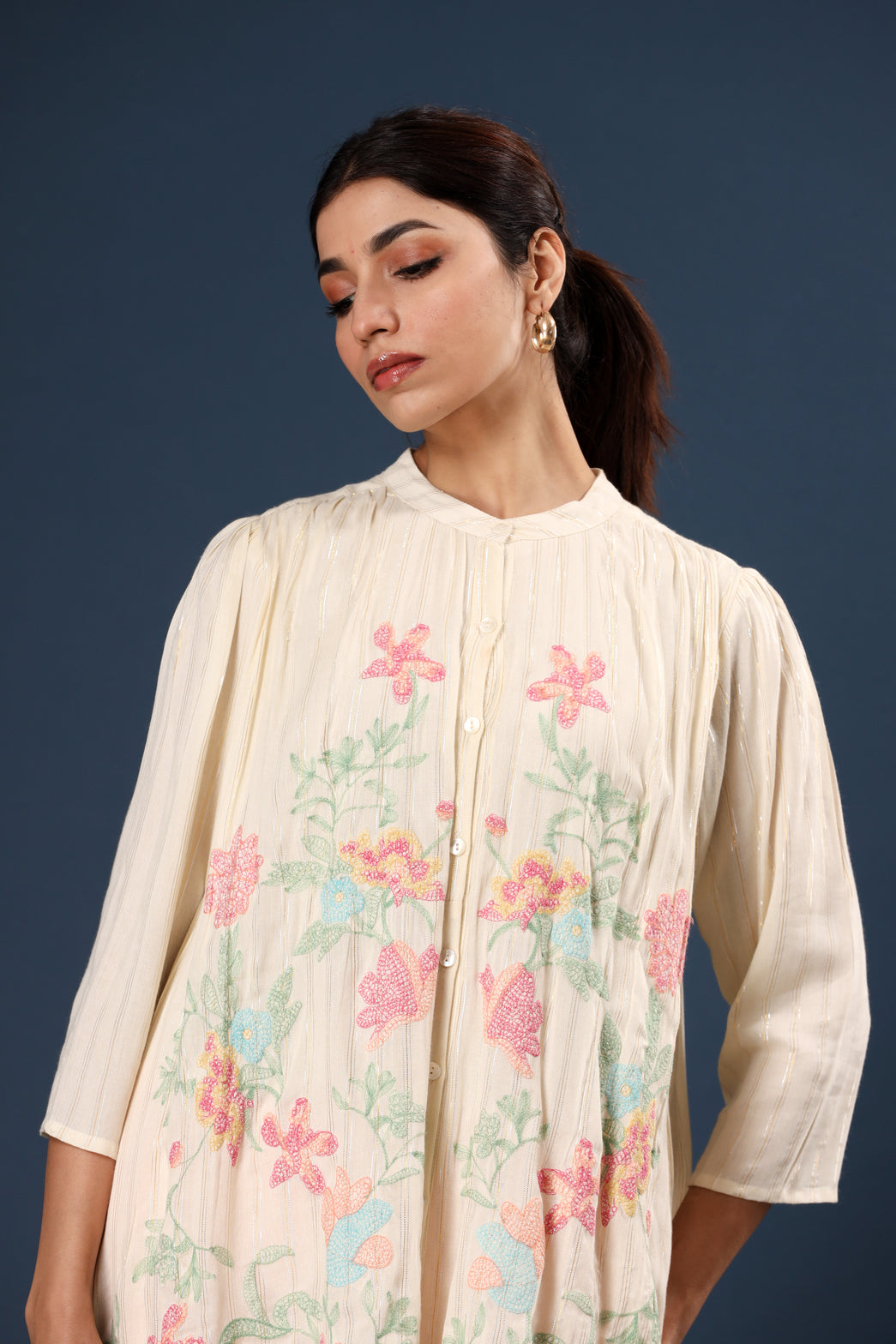 FLORAL EMBROIDERY DRESS