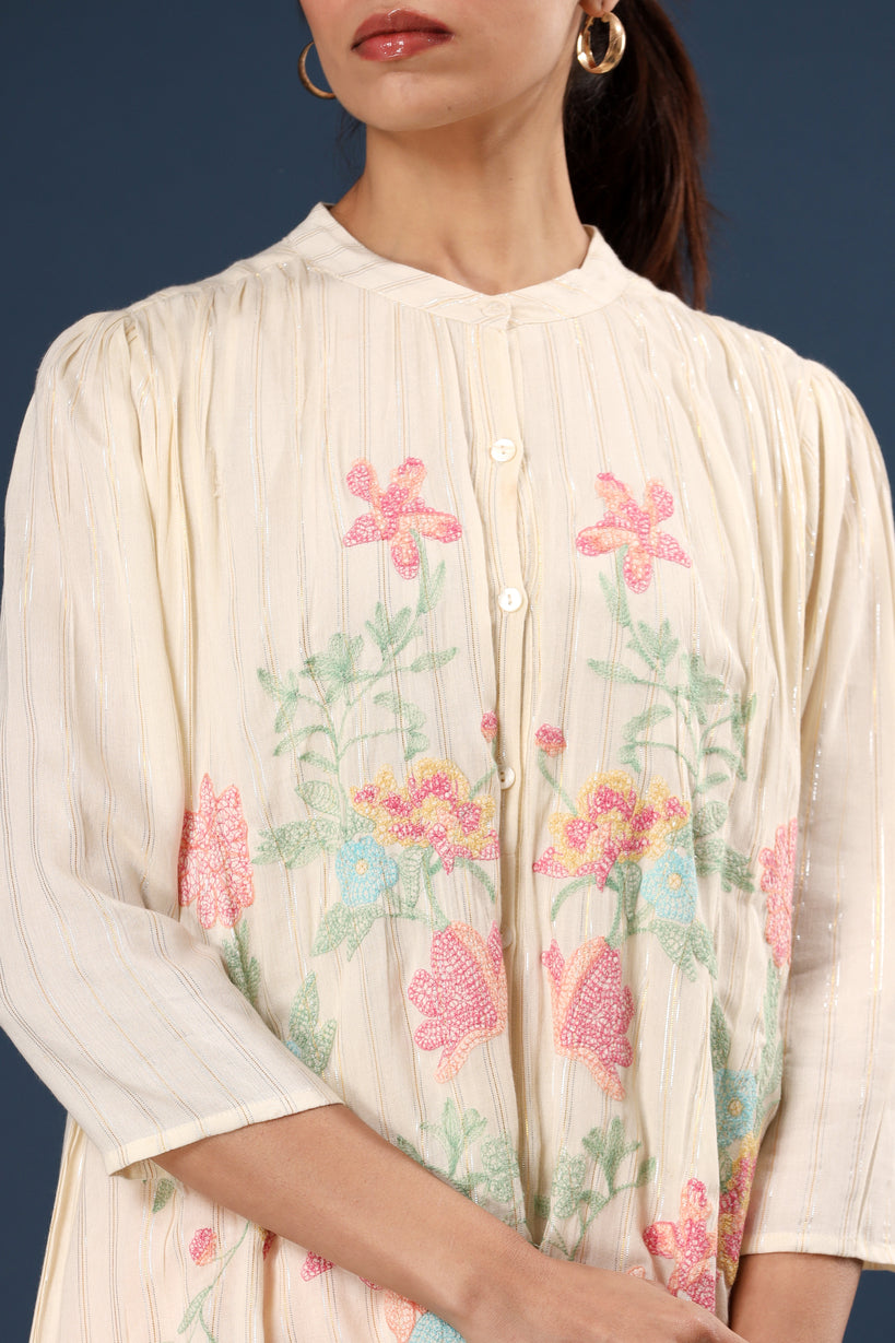 FLORAL EMBROIDERY DRESS