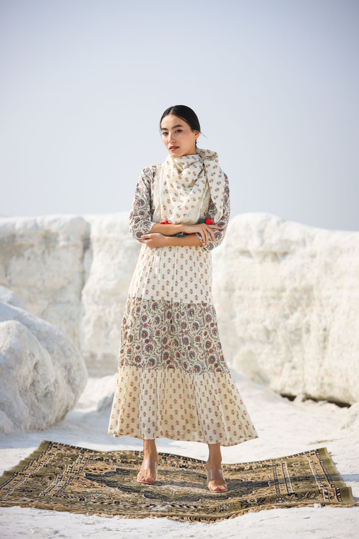 SCARF MIDI DRESS