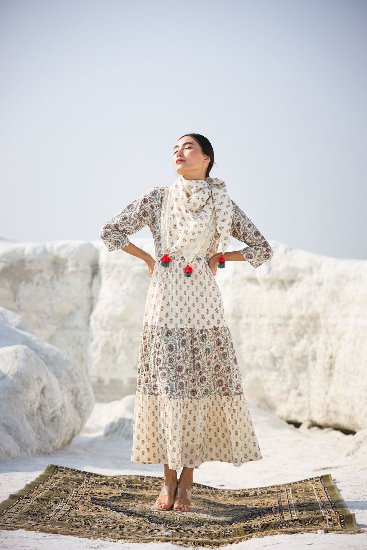 SCARF MIDI DRESS