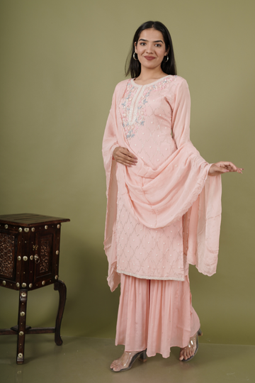Pastel Pink Sharara Set