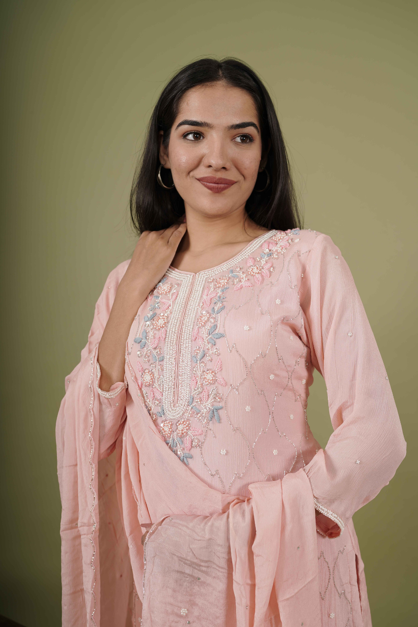 Pastel Pink Sharara Set
